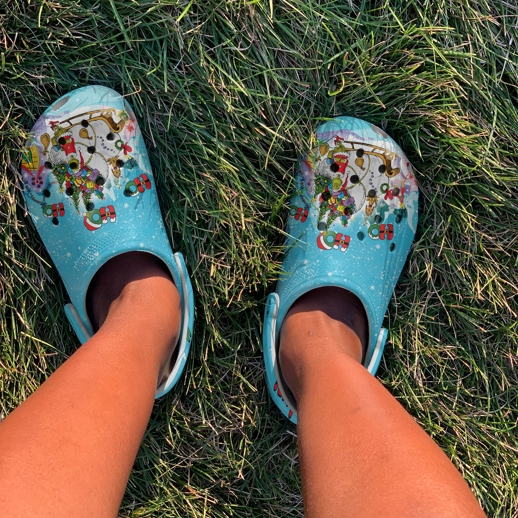 Merchidea The Grinch Movie Crocs Crocband Clogs Shoes Comfortable For Men Women and Kids