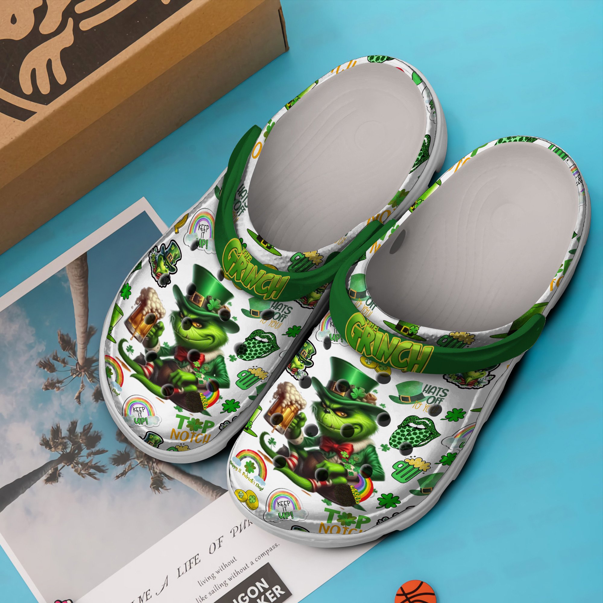 Merchidea The Grinch Movie Crocs Crocband Clogs Shoes Comfortable For Men Women and Kids