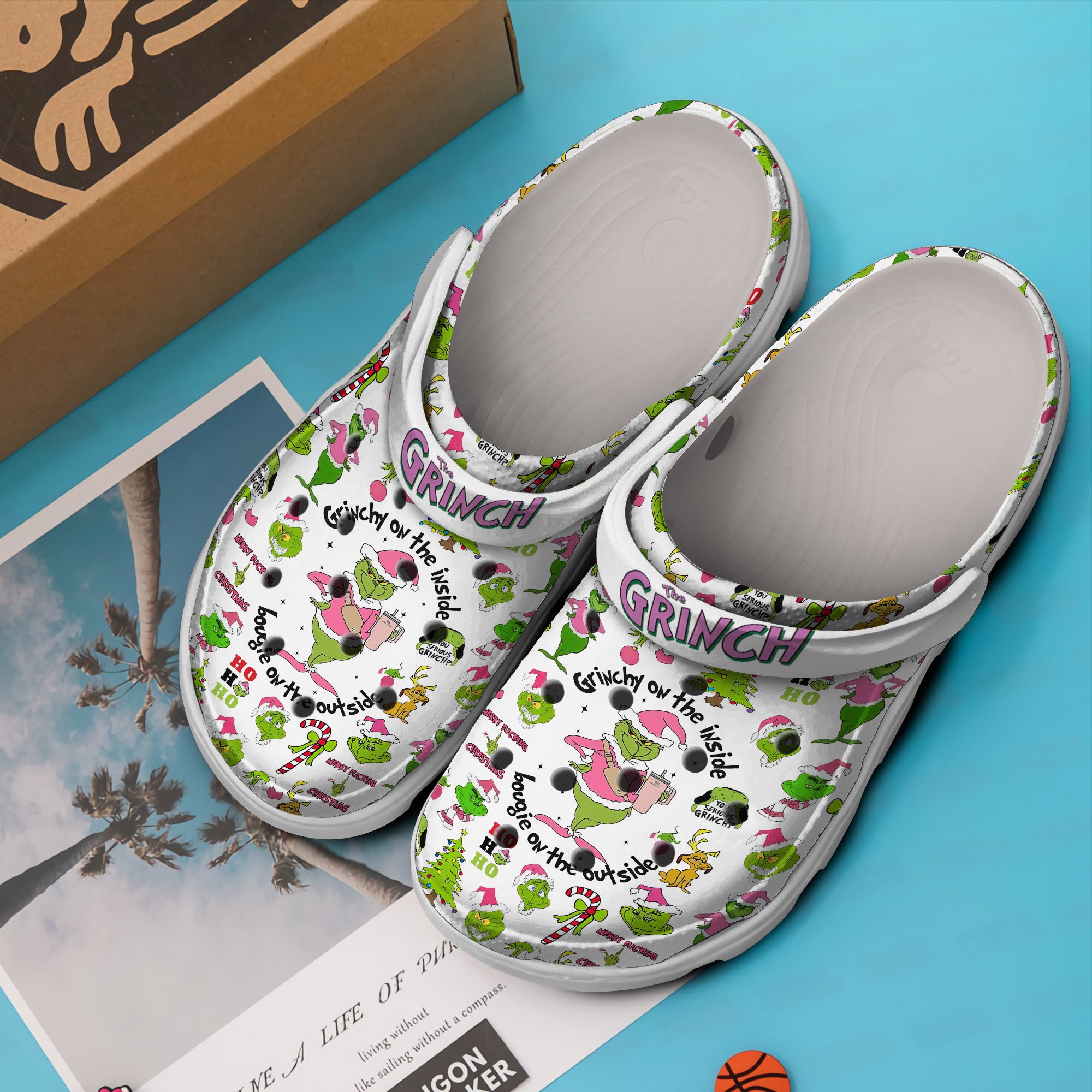 Merchidea The Grinch Movie Crocs Crocband Clogs Shoes Comfortable For Men Women and Kids