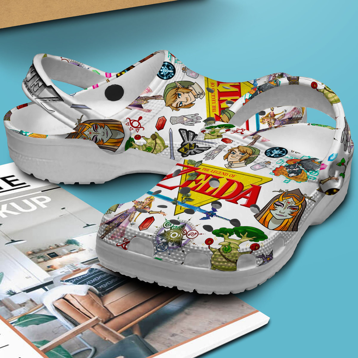 Merchidea The Legend Of Zelda Game Crocs Crocband Clogs Shoes Comfortable For Men Women and Kids