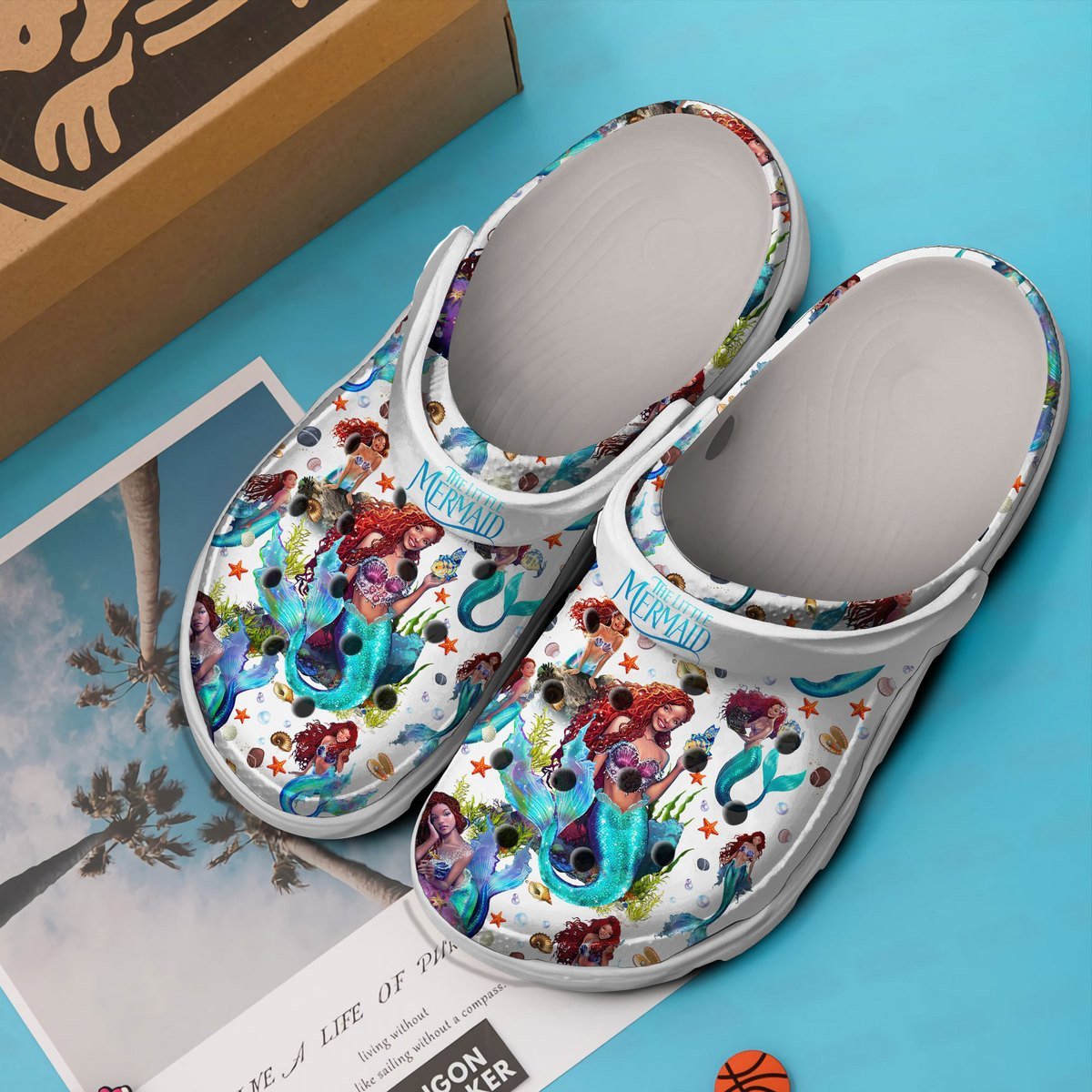 Merchidea The Little Mermaid 2023 Disney Movie Crocs Crocband Clogs Shoes Comfortable For Men Women and Kids