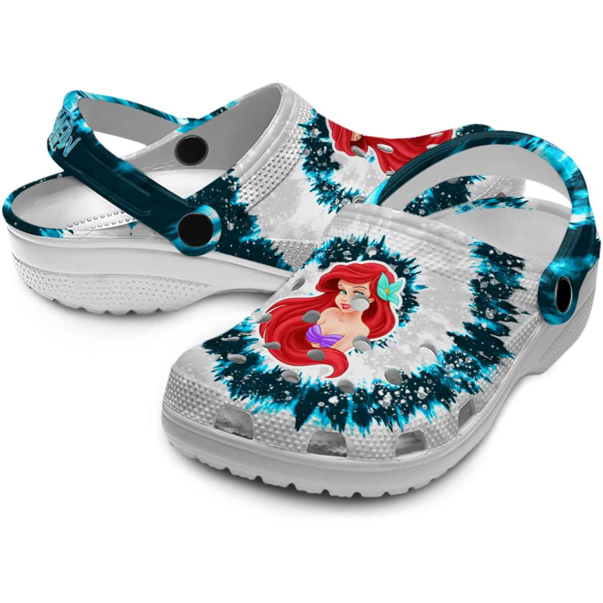 Merchidea The Little Mermaid Cartoon Crocs Crocband Clogs Shoes Comfortable For Men Women and Kids