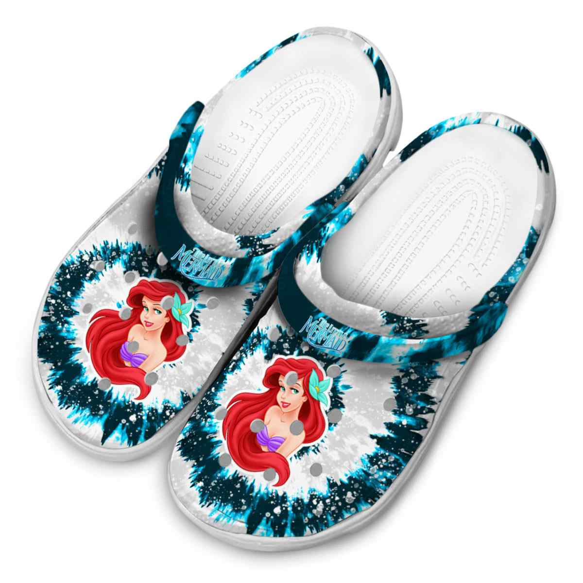 Merchidea The Little Mermaid Cartoon Crocs Crocband Clogs Shoes Comfortable For Men Women and Kids