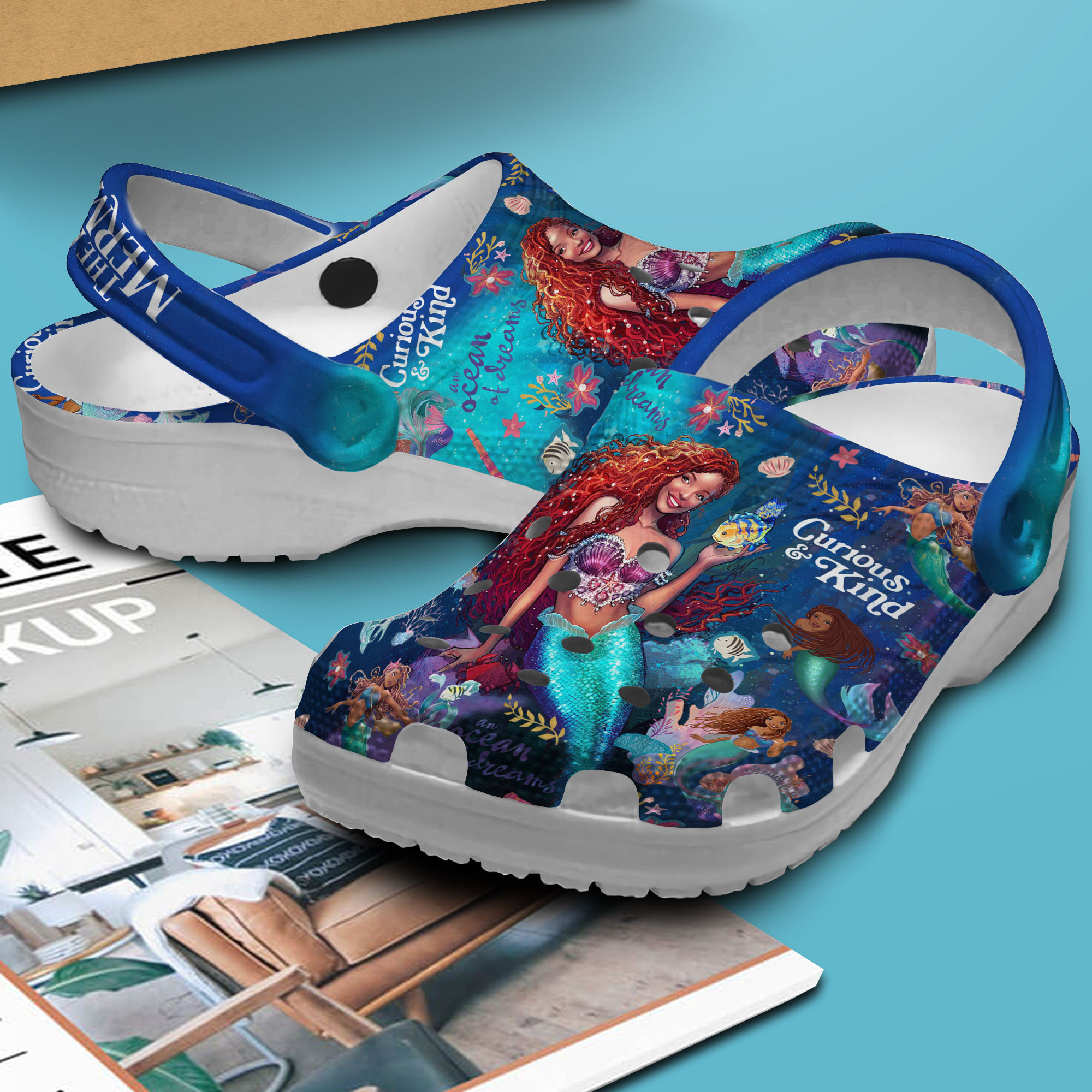 Merchidea The Little Mermaid Cartoon Movie Crocs Crocband Clogs Shoes Comfortable For Men Women and Kids