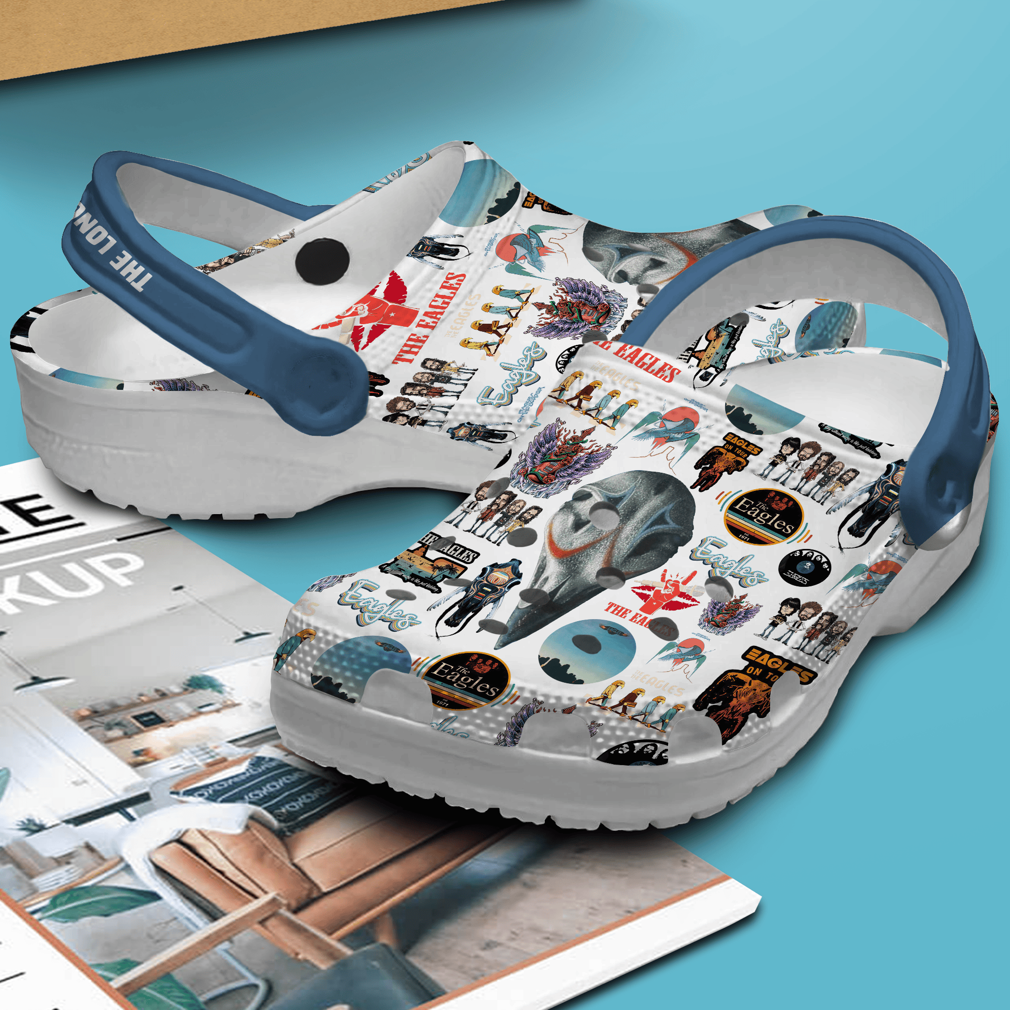 Merchidea The Long Goodbye The Eagles Music Crocs Crocband Clogs Shoes Comfortable For Men Women and Kids