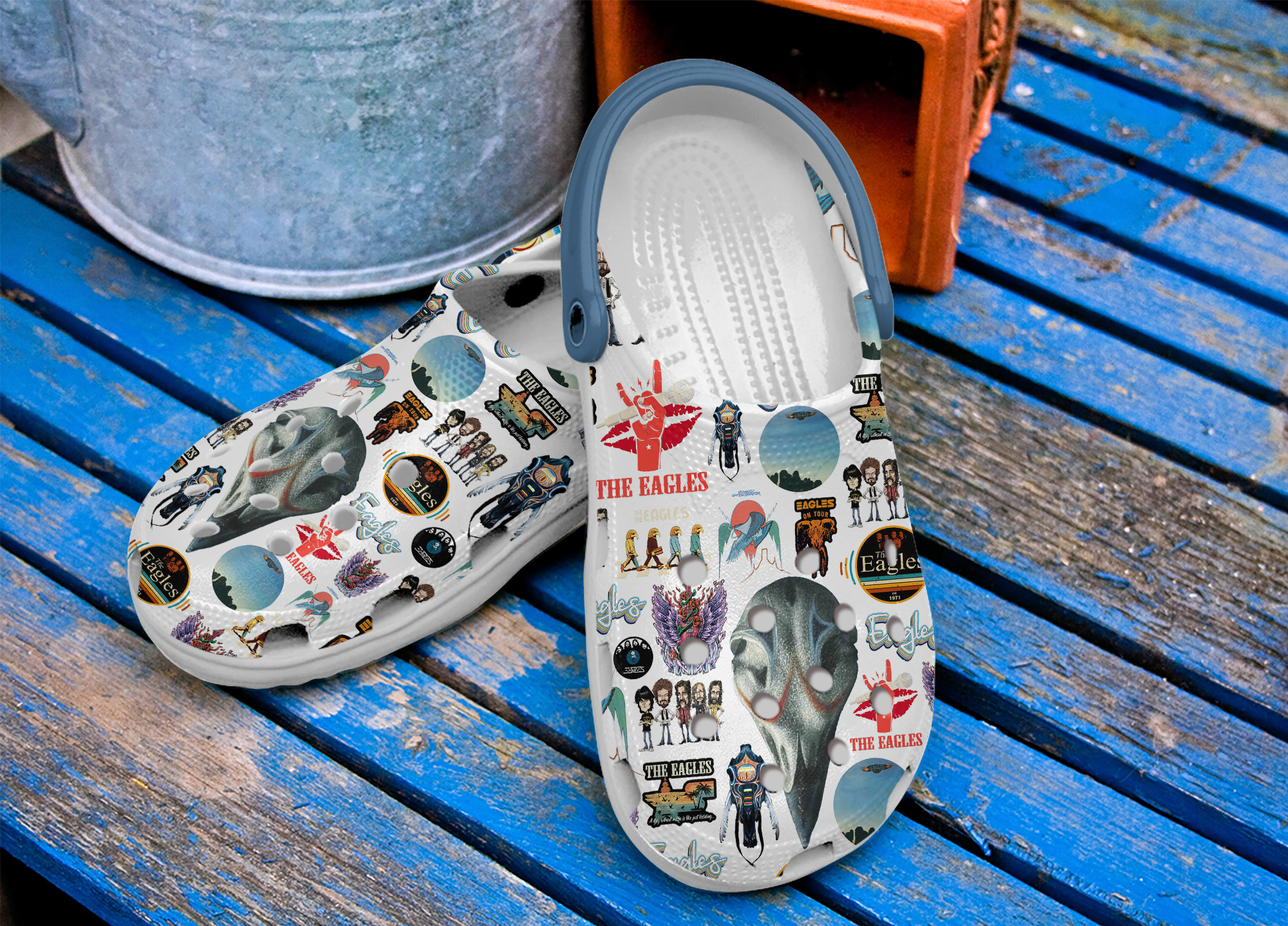 Merchidea The Long Goodbye The Eagles Music Crocs Crocband Clogs Shoes Comfortable For Men Women and Kids