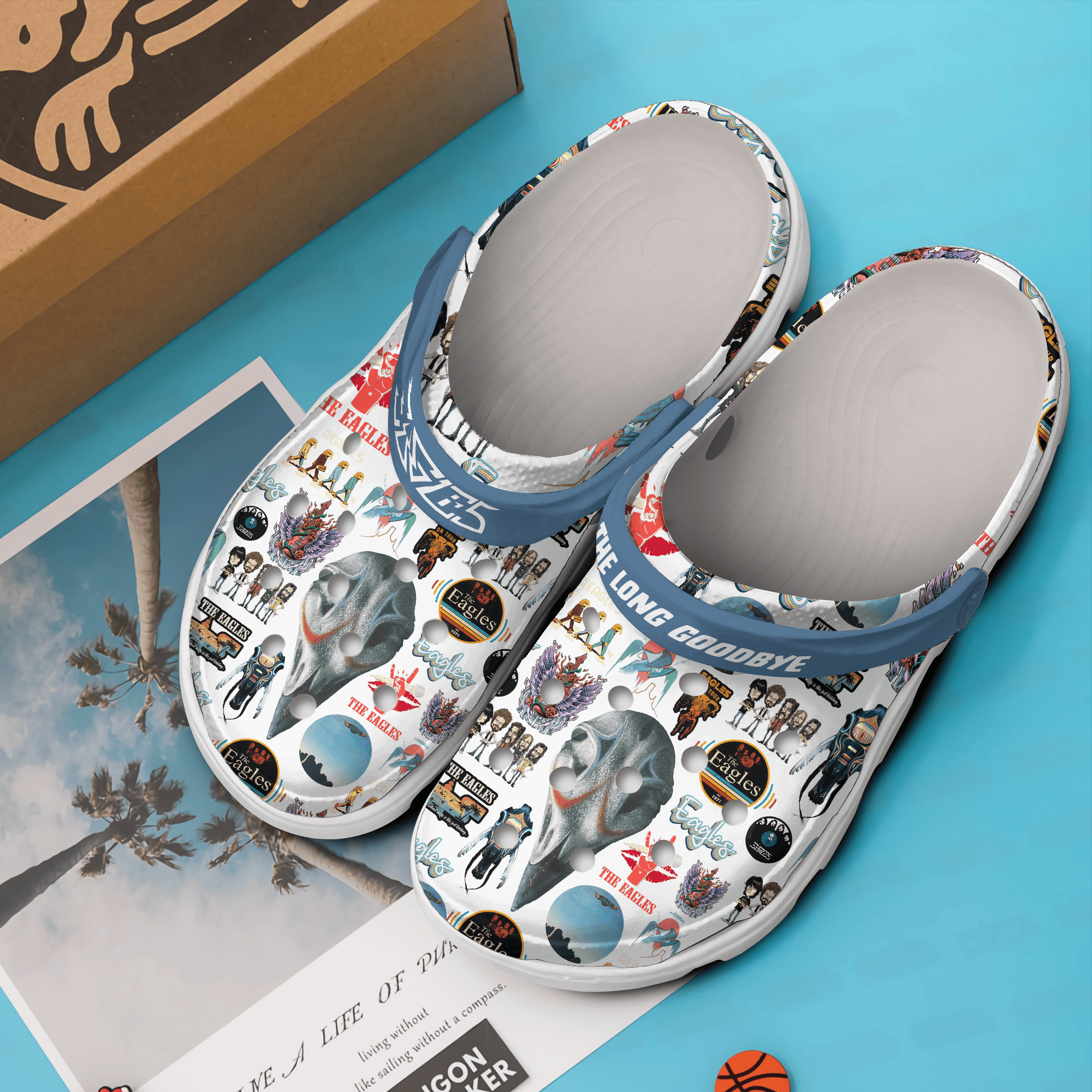 Merchidea The Long Goodbye The Eagles Music Crocs Crocband Clogs Shoes Comfortable For Men Women and Kids