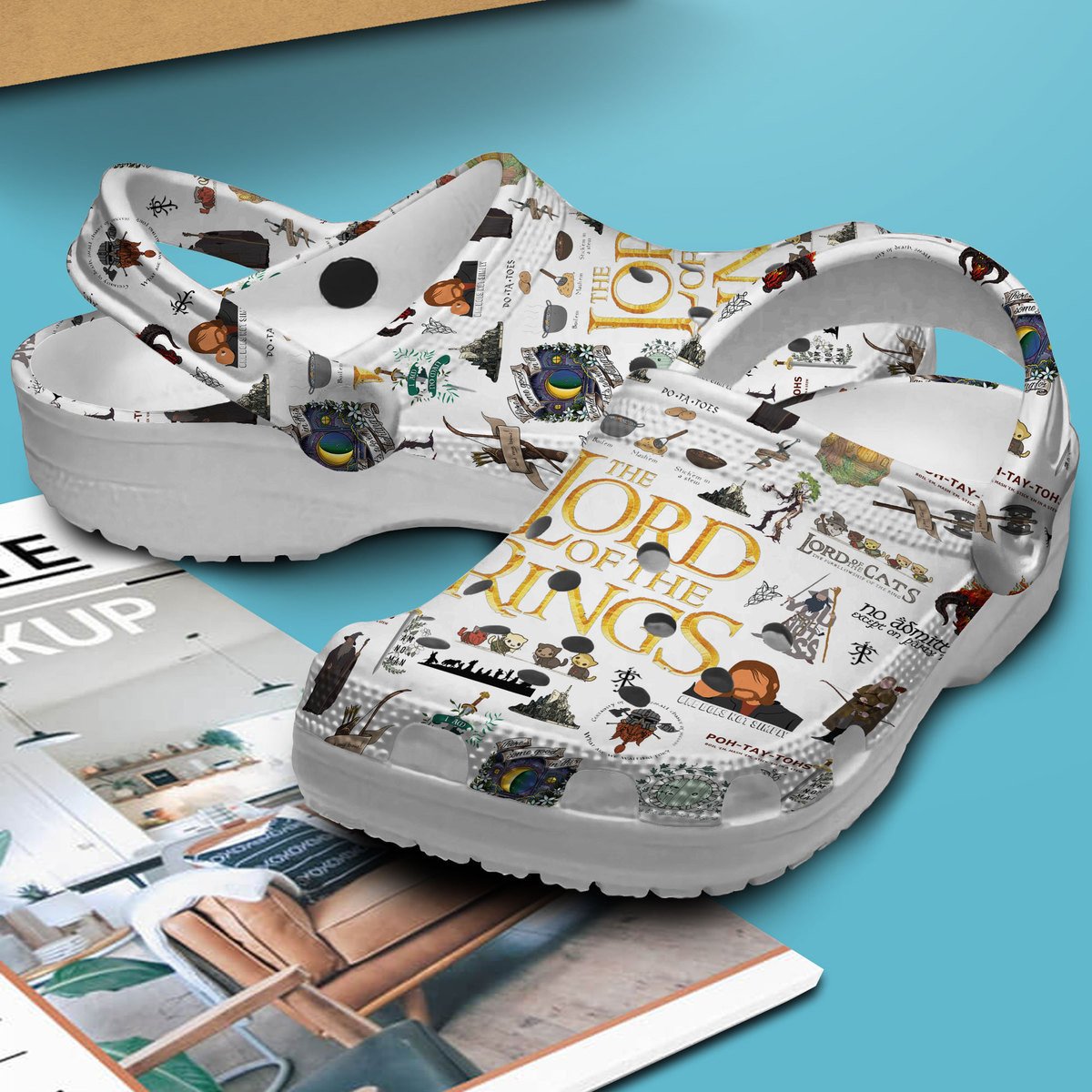 Merchidea The Lord Of The Rings Movie Crocs Crocband Clogs Shoes Comfortable For Men Women and Kids