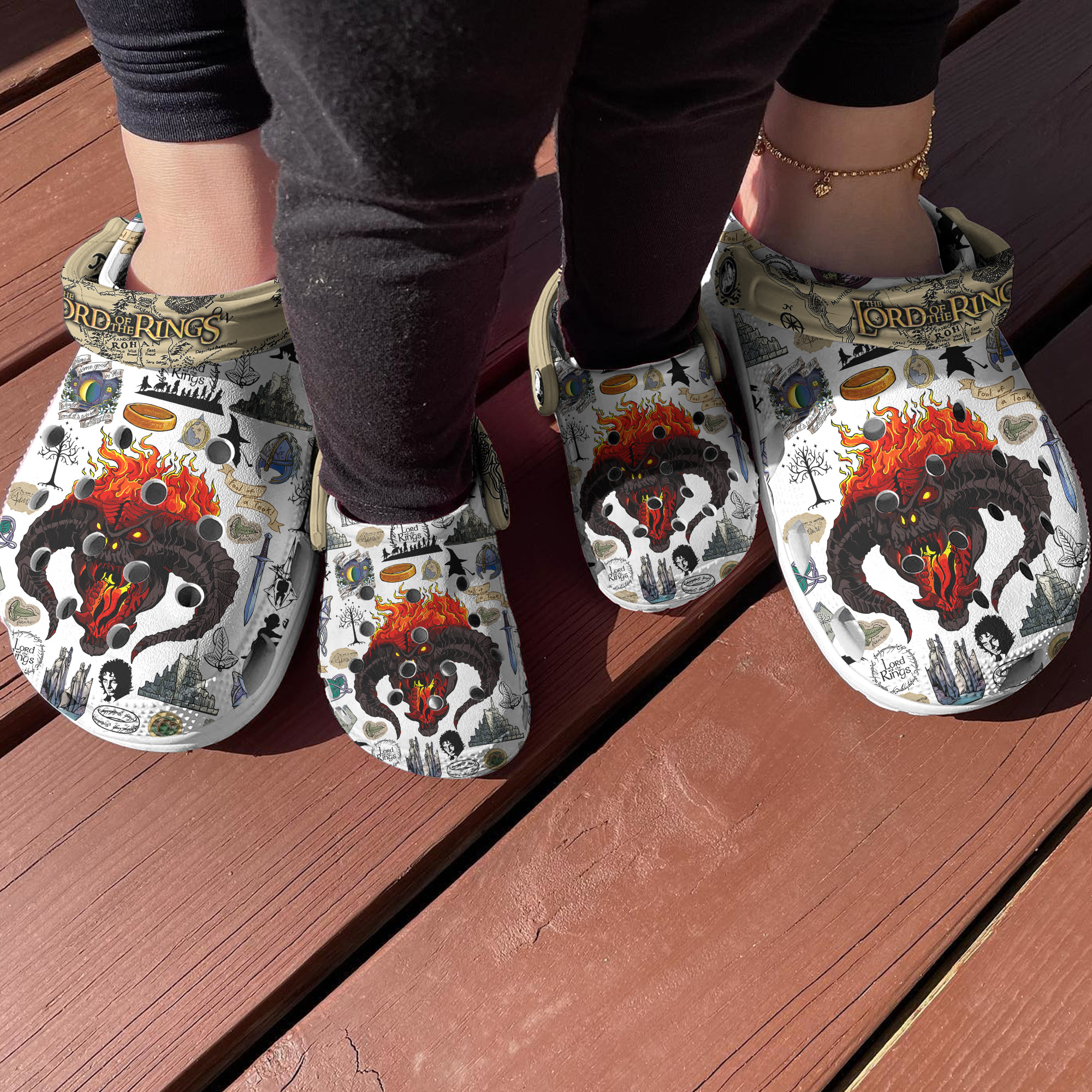 Merchidea The Lord Of The Rings Movie Crocs Crocband Clogs Shoes Comfortable For Men Women and Kids