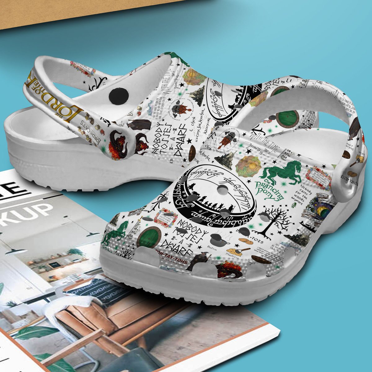 Merchidea The Lord Of The Rings Movie Crocs Crocband Clogs Shoes Comfortable For Men Women and Kids