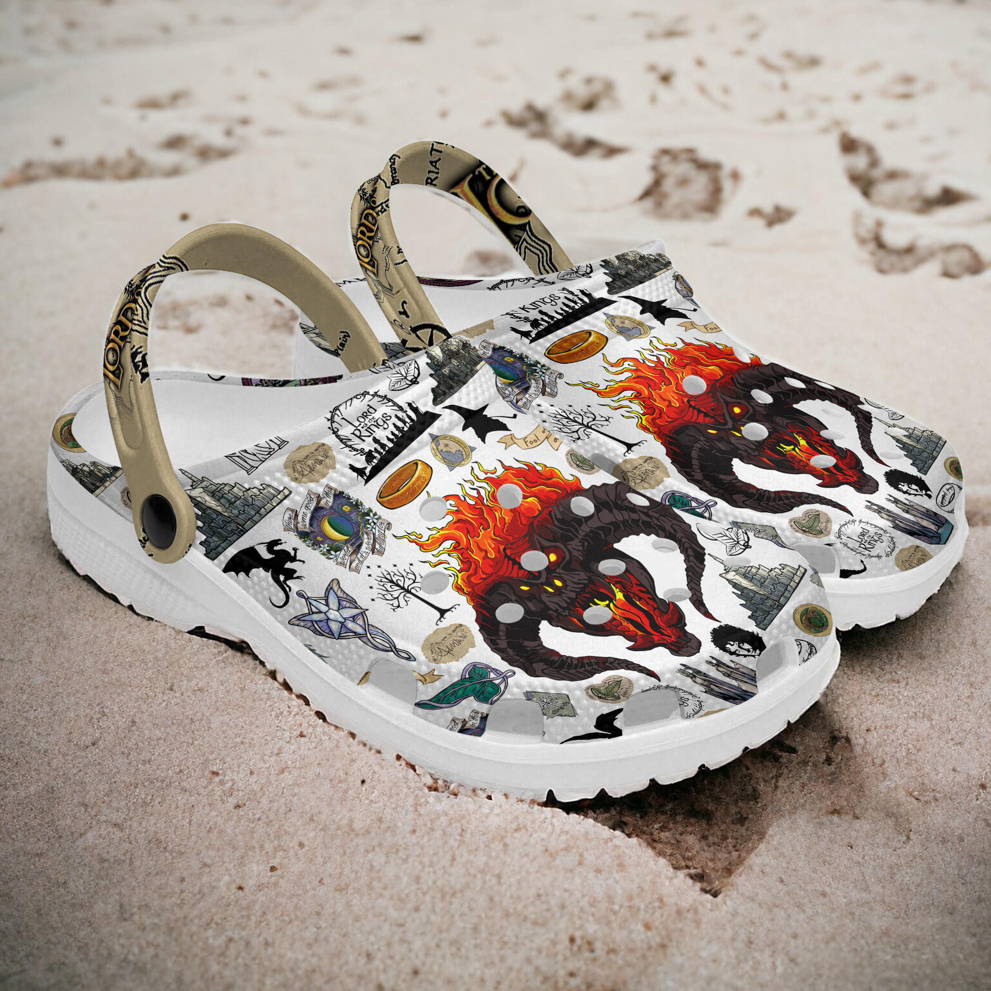 Merchidea The Lord Of The Rings Movie Crocs Crocband Clogs Shoes Comfortable For Men Women and Kids