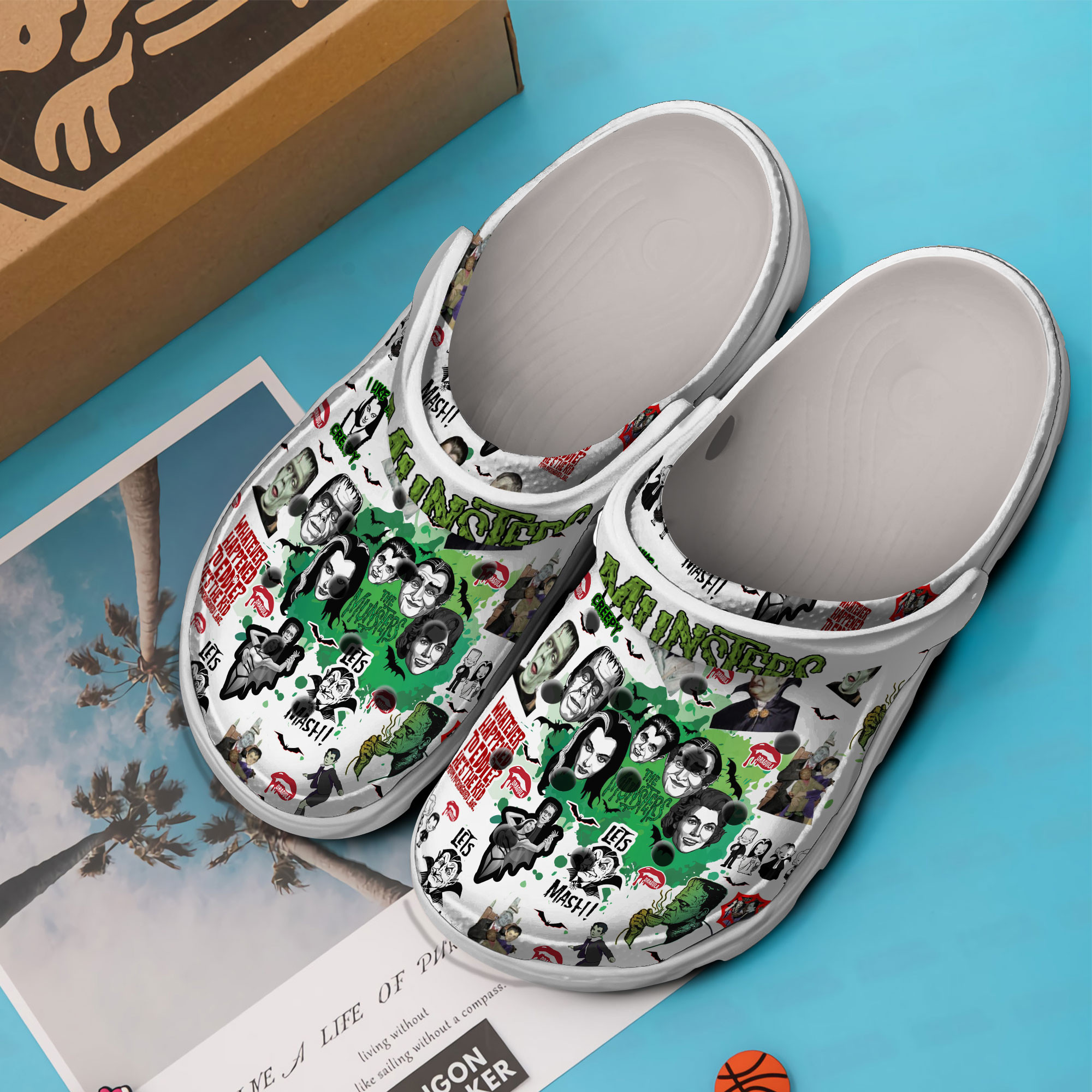 Merchidea The Munsters Movie Crocs Crocband Clogs Shoes Comfortable For Men Women and Kids