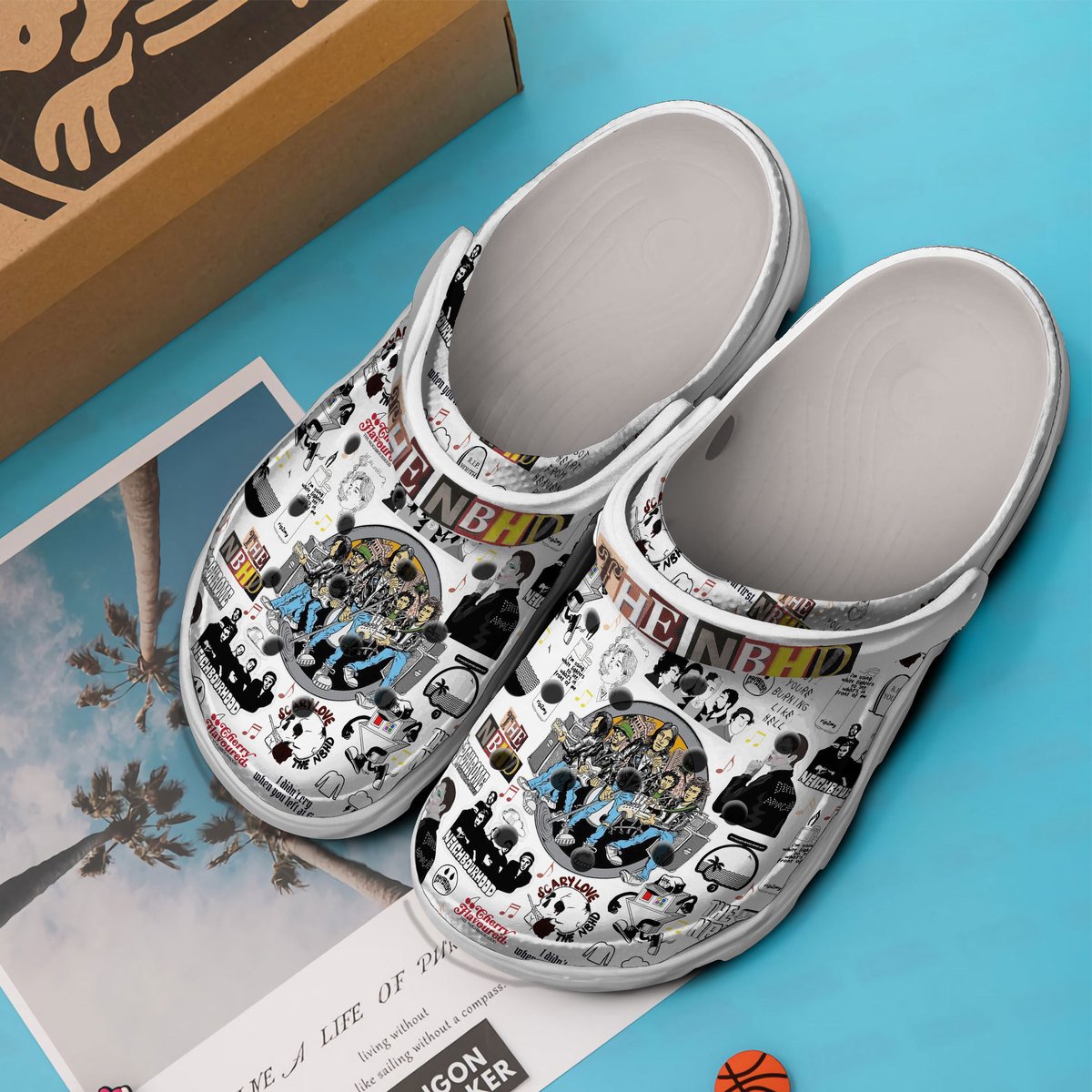 Merchidea The Neighbourhood Music Crocs Crocband Clogs Shoes Comfortable For Men Women and Kids