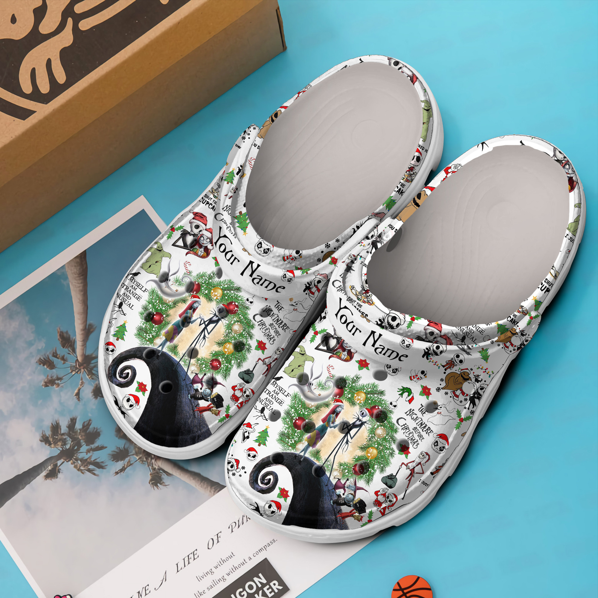Merchidea The Nightmare Before Christmas Cartoon Crocs Crocband Clogs Shoes Comfortable For Men Women and Kids