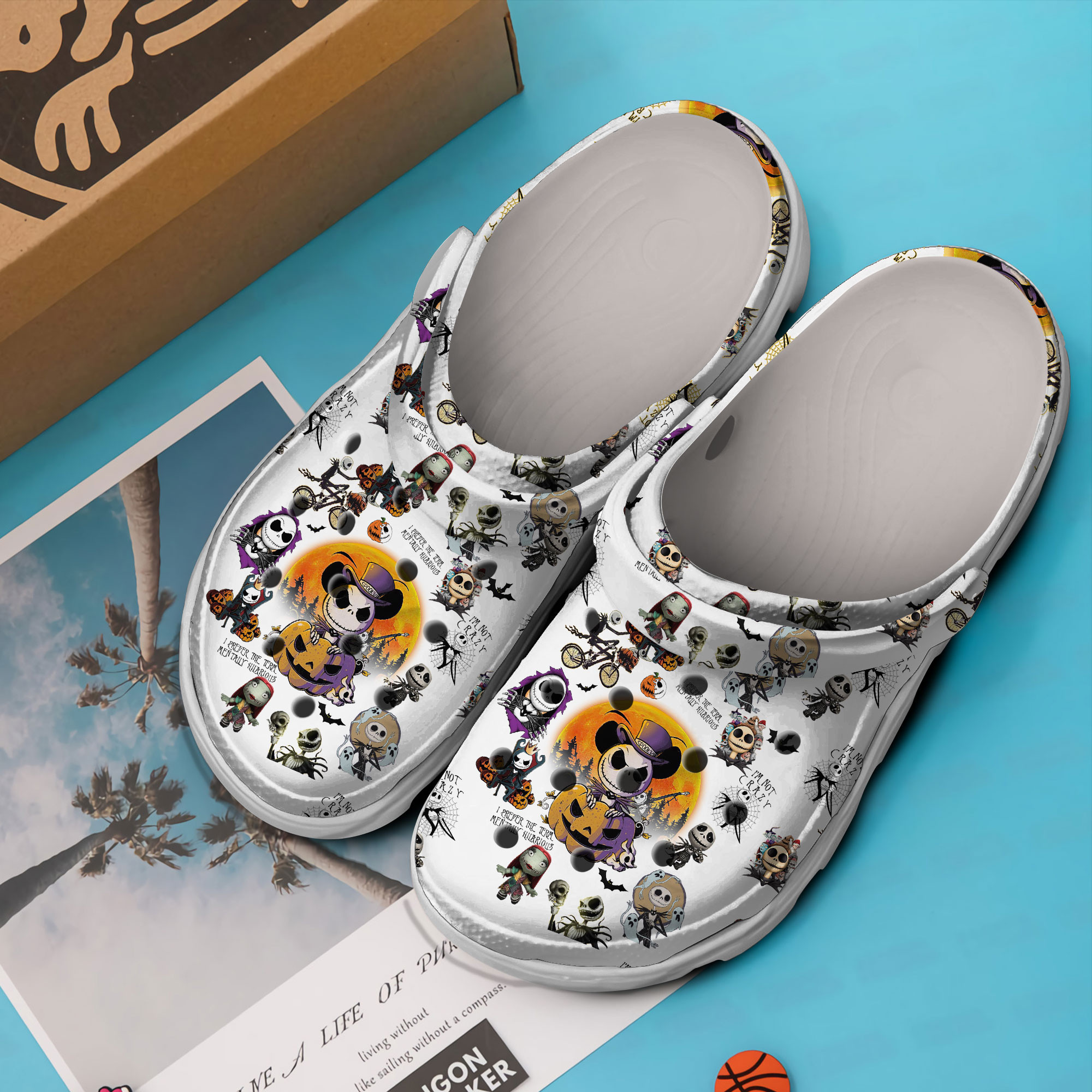 Merchidea The Nightmare Before Christmas Cartoon Crocs Crocband Clogs Shoes Comfortable For Men Women and Kids