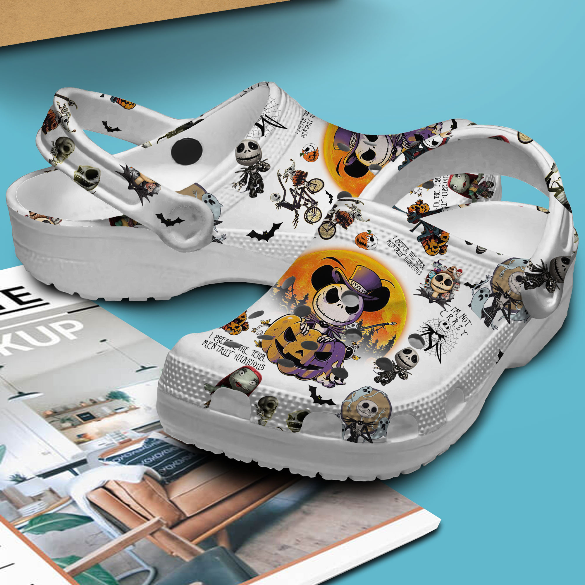 Merchidea The Nightmare Before Christmas Cartoon Crocs Crocband Clogs Shoes Comfortable For Men Women and Kids