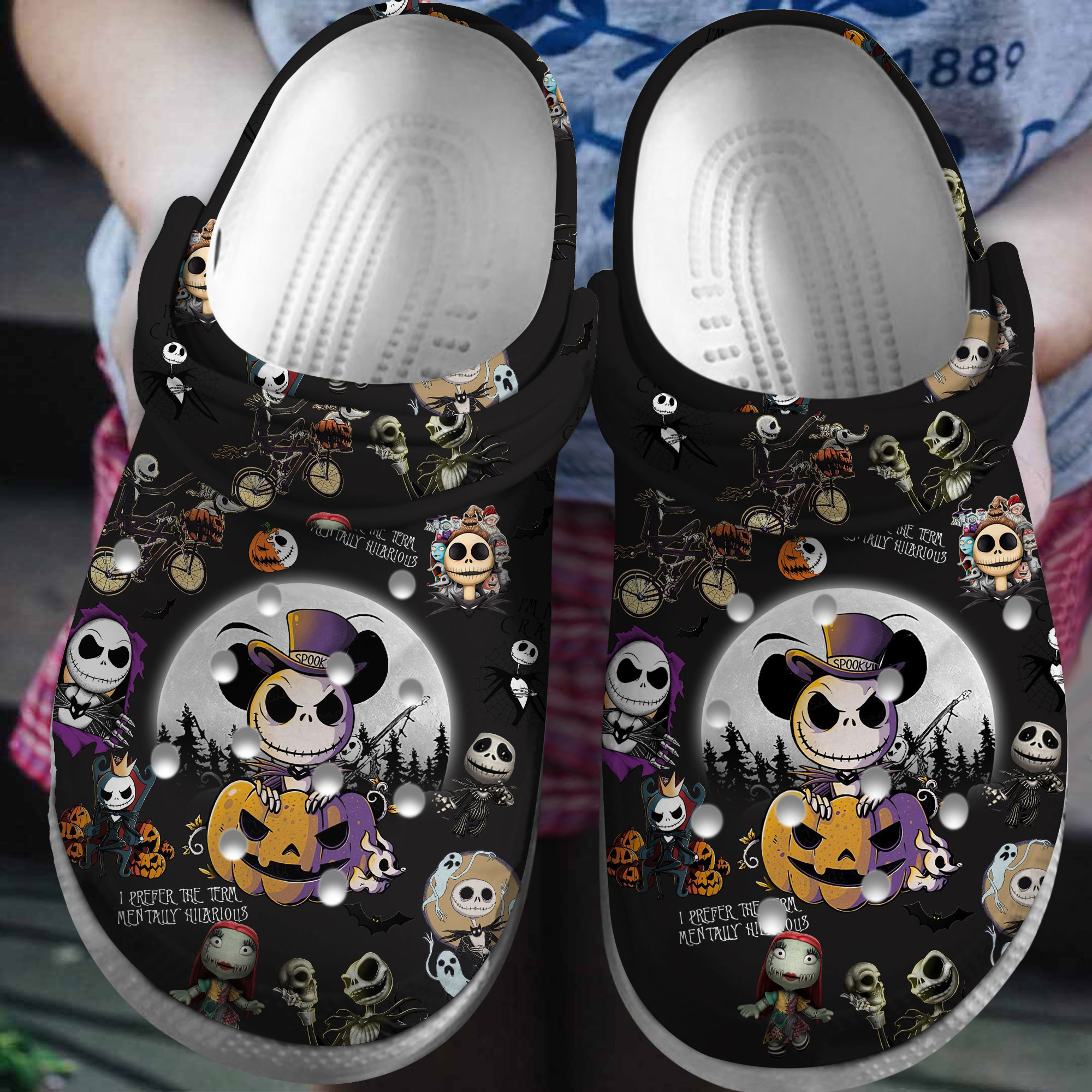 Merchidea The Nightmare Before Christmas Cartoon Crocs Crocband Clogs Shoes Comfortable For Men Women and Kids