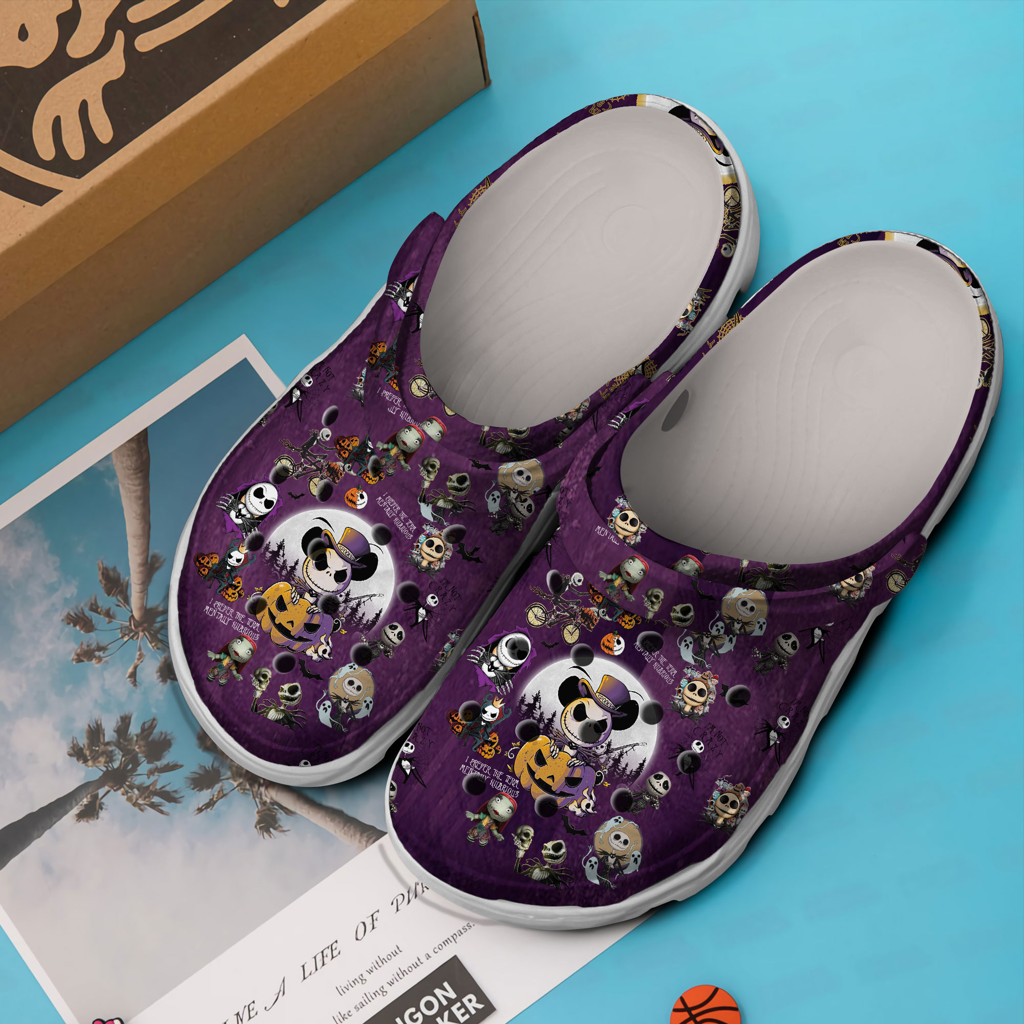 Merchidea The Nightmare Before Christmas Cartoon Crocs Crocband Clogs Shoes Comfortable For Men Women and Kids
