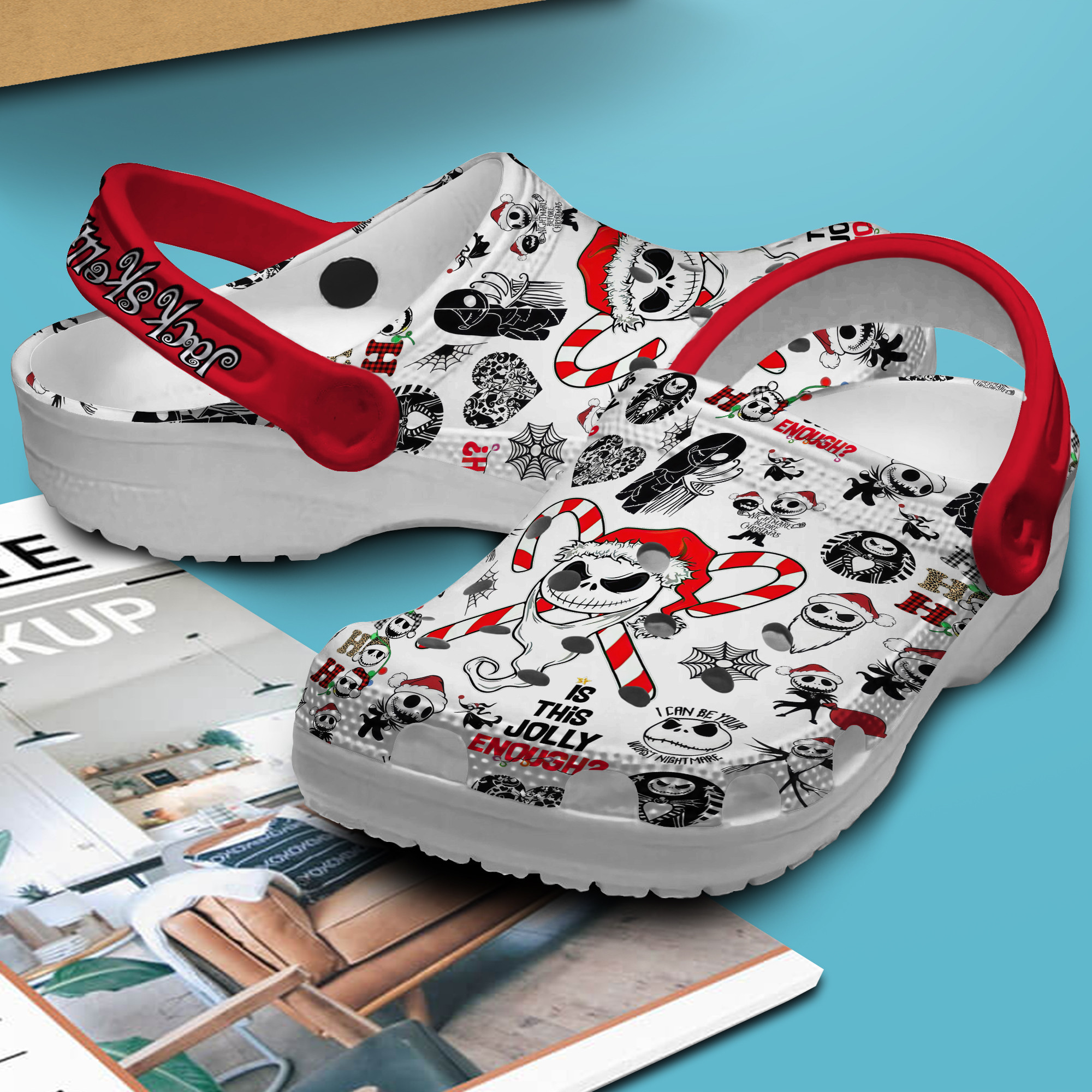 Merchidea The Nightmare Before Christmas Cartoon Crocs Crocband Clogs Shoes Comfortable For Men Women and Kids