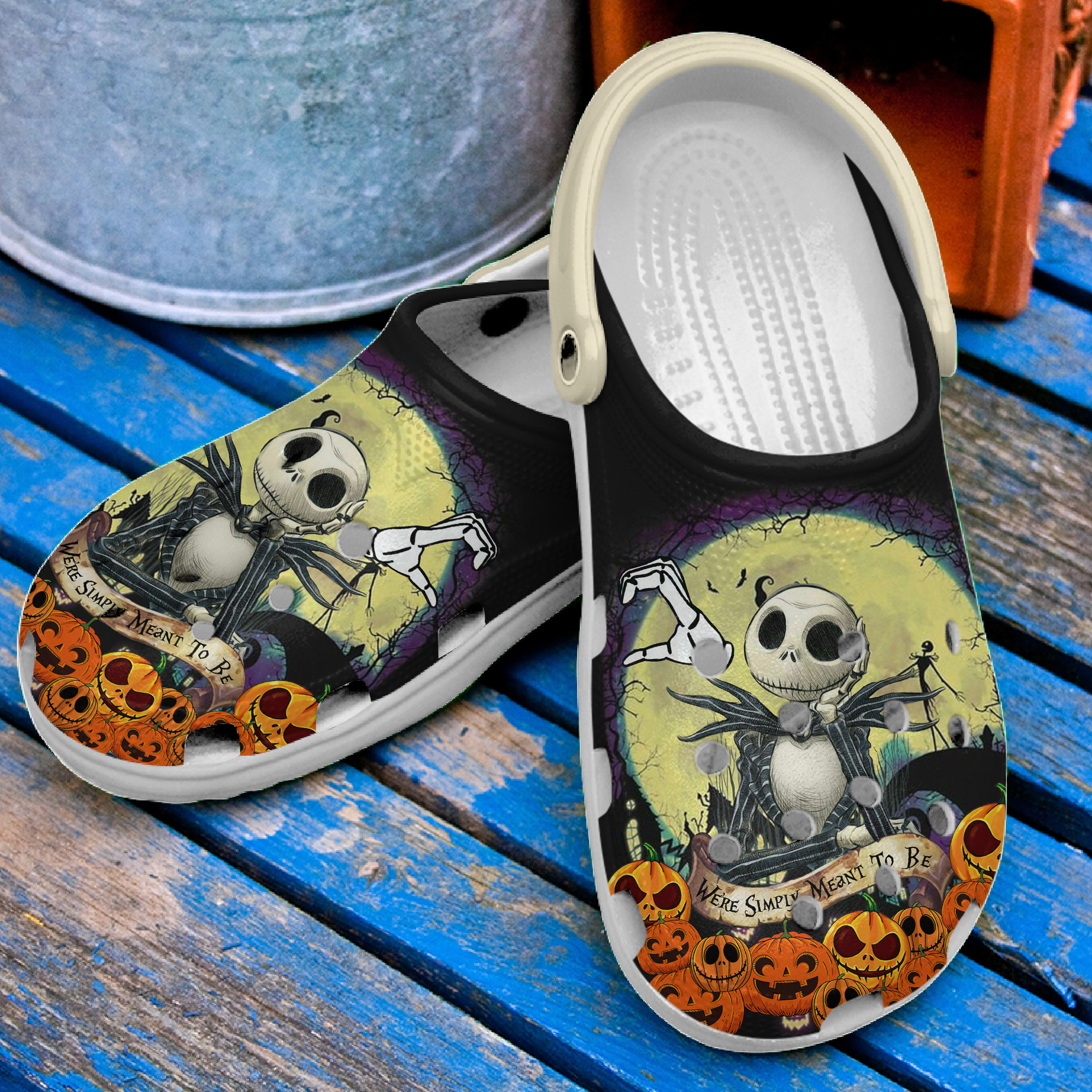 Merchidea The Nightmare Before Christmas Cartoon Crocs Crocband Clogs Shoes Comfortable For Men Women and Kids