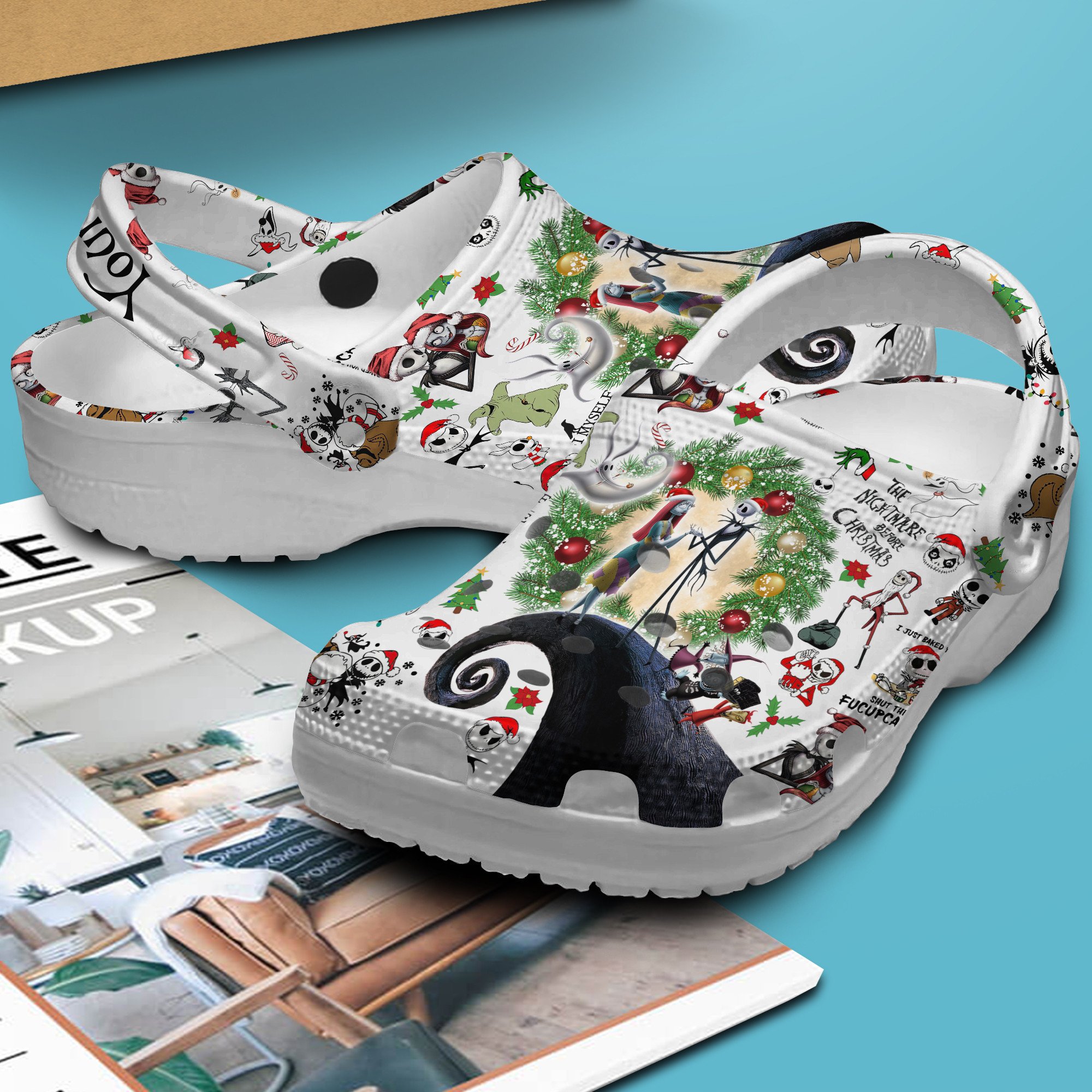 Merchidea The Nightmare Before Christmas Cartoon Crocs Crocband Clogs Shoes Comfortable For Men Women and Kids