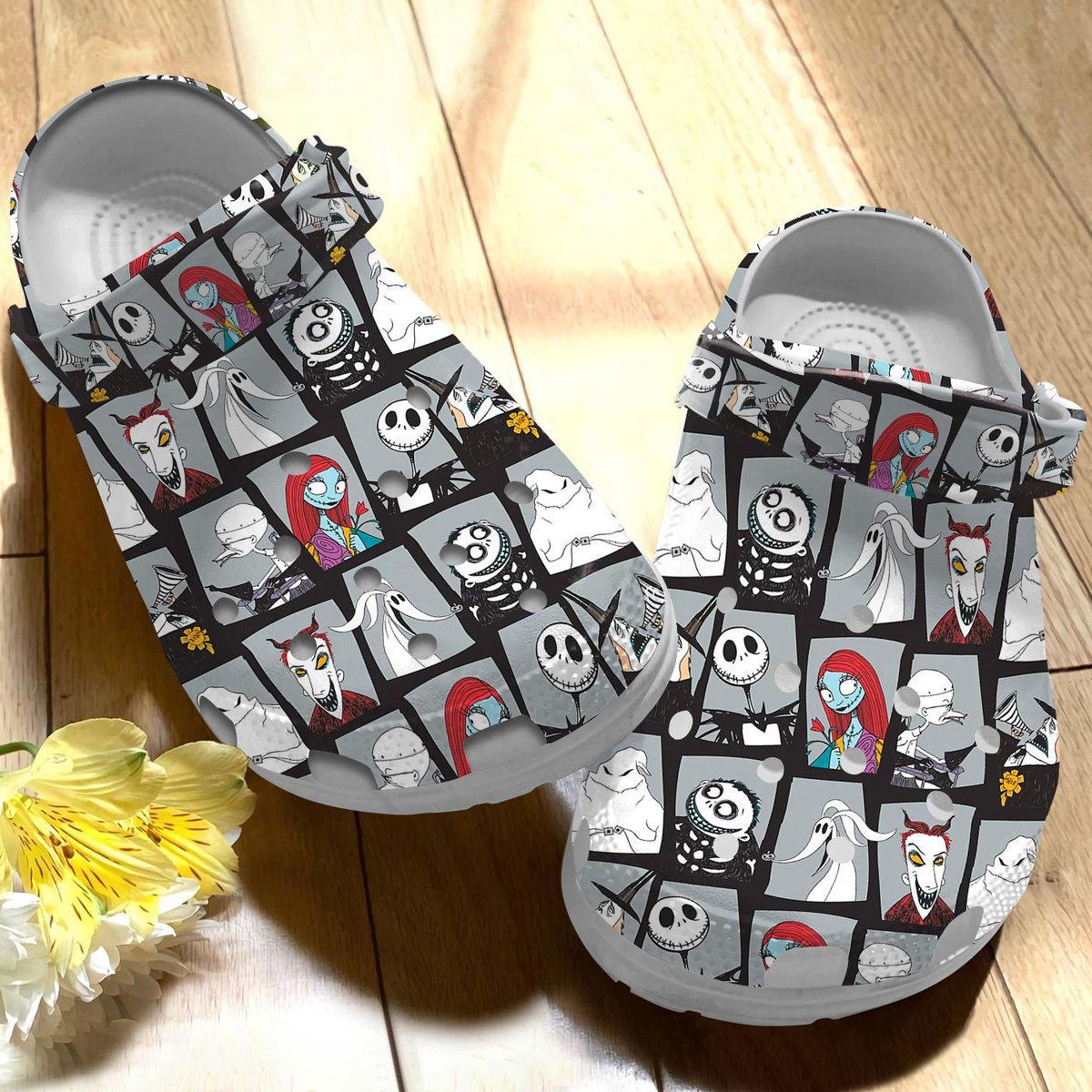 Merchidea The Nightmare Before Christmas Movie Crocs Crocband Clogs Shoes Comfortable For Men Women and Kids