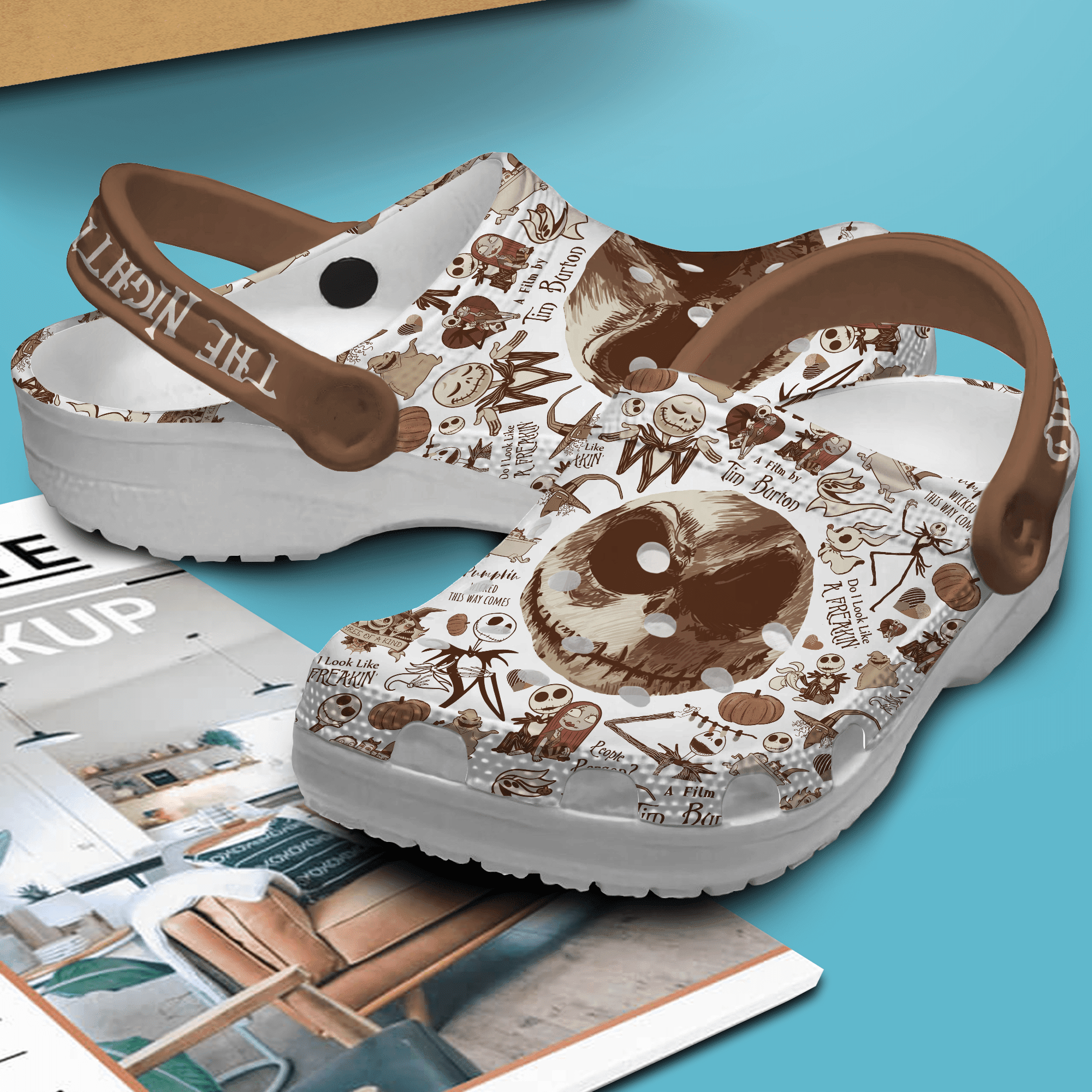 Merchidea The Nightmare Before Christmas Movie Crocs Crocband Clogs Shoes Comfortable For Men Women and Kids