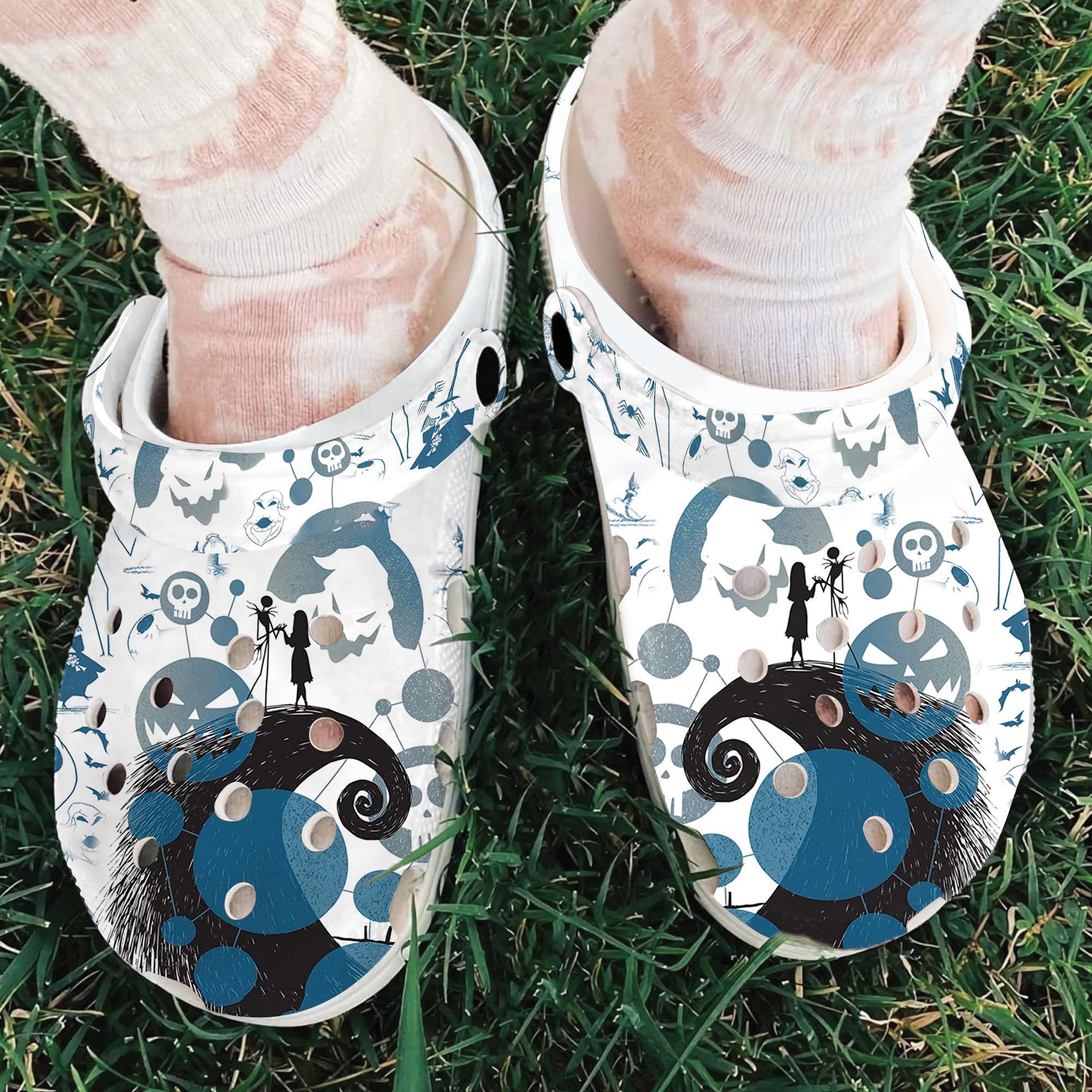 Merchidea The Nightmare Before Christmas Movie Crocs Crocband Clogs Shoes Comfortable For Men Women and Kids