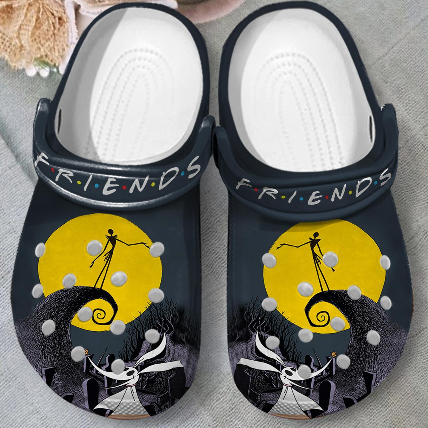 Merchidea The Nightmare Before Christmas Movie Crocs Crocband Clogs Shoes Comfortable For Men Women and Kids