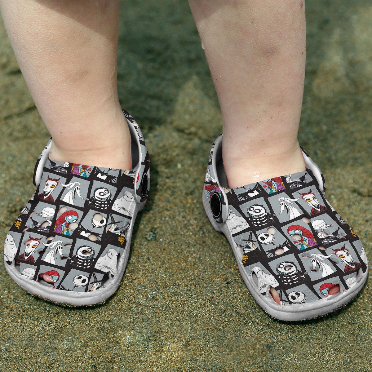 Merchidea The Nightmare Before Christmas Movie Crocs Crocband Clogs Shoes Comfortable For Men Women and Kids