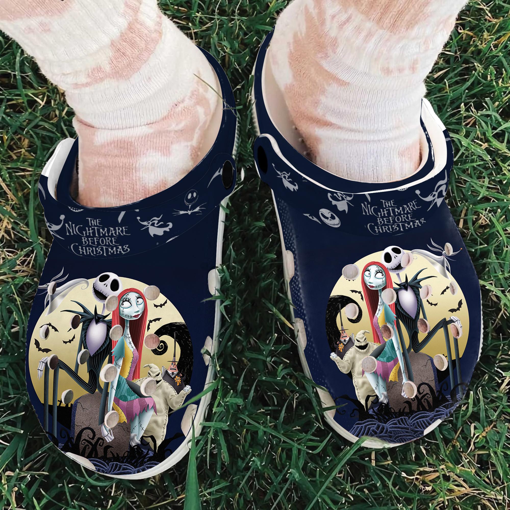 Merchidea The Nightmare Before Christmas Movie Crocs Crocband Clogs Shoes Comfortable For Men Women and Kids