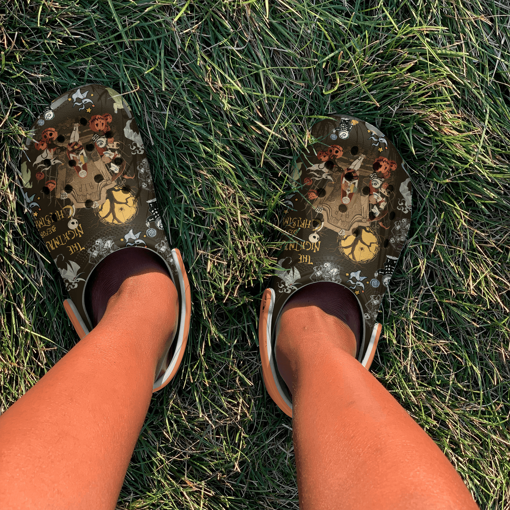 Merchidea The Nightmare Before Christmas Movie Crocs Crocband Clogs Shoes Comfortable For Men Women and Kids