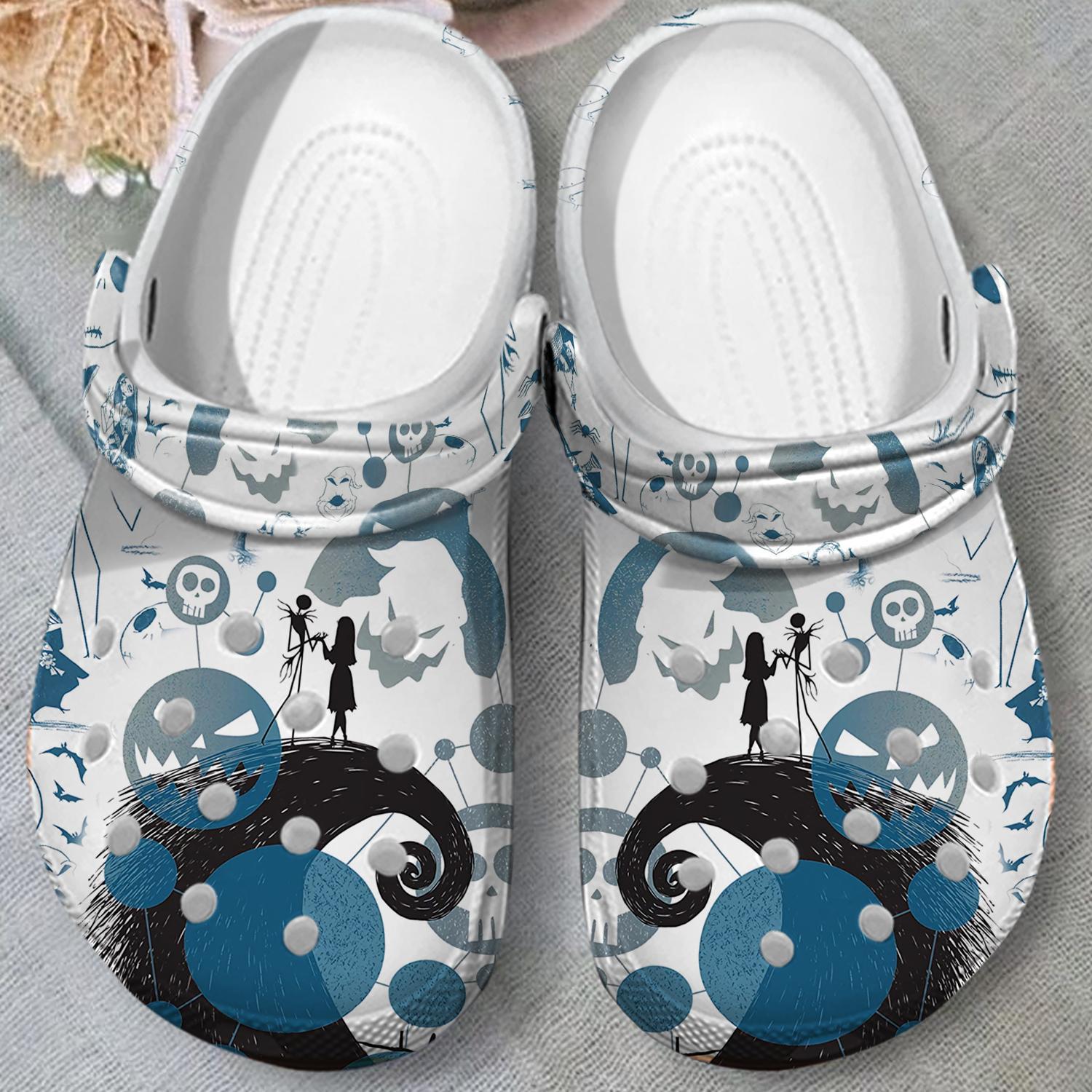 Merchidea The Nightmare Before Christmas Movie Crocs Crocband Clogs Shoes Comfortable For Men Women and Kids