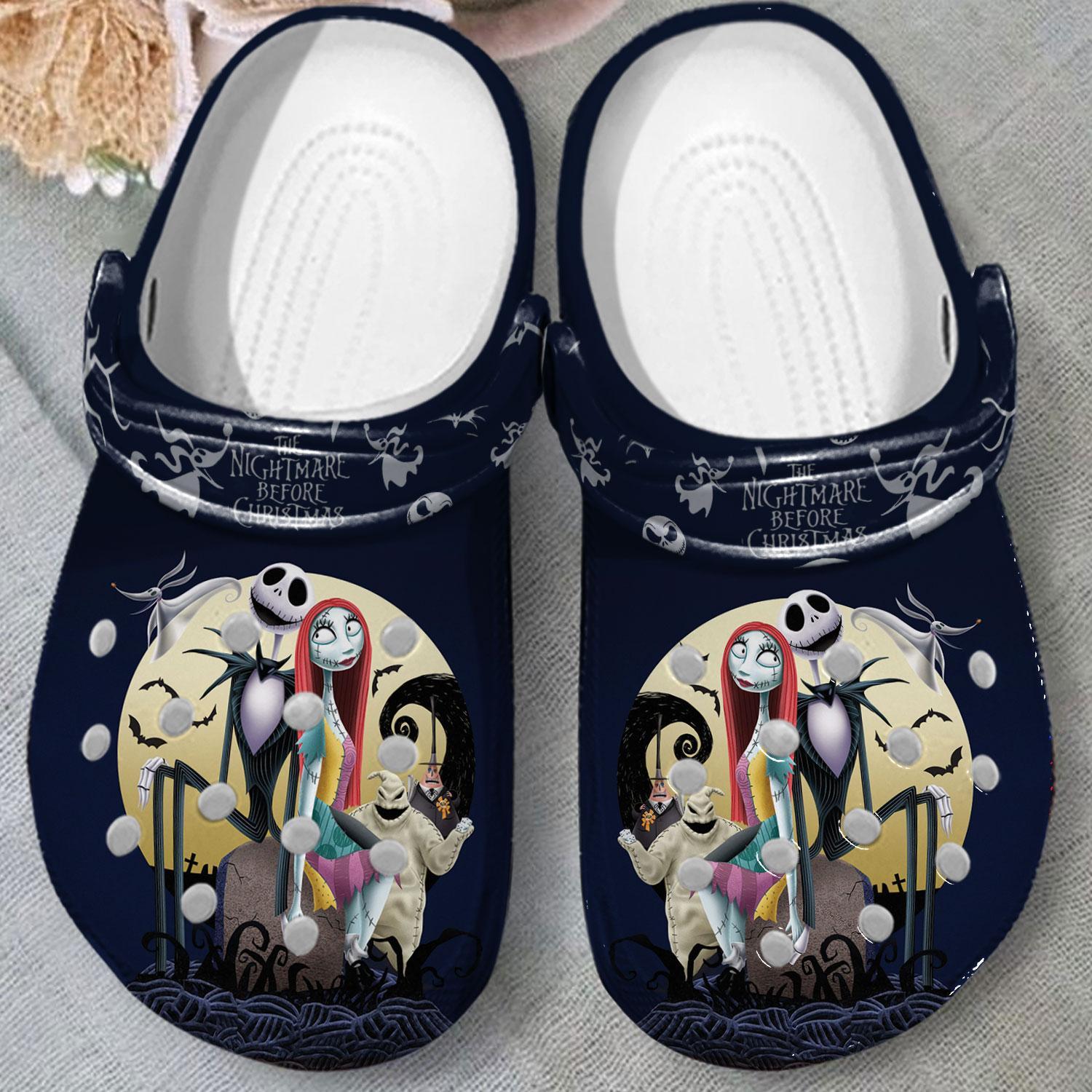 Merchidea The Nightmare Before Christmas Movie Crocs Crocband Clogs Shoes Comfortable For Men Women and Kids