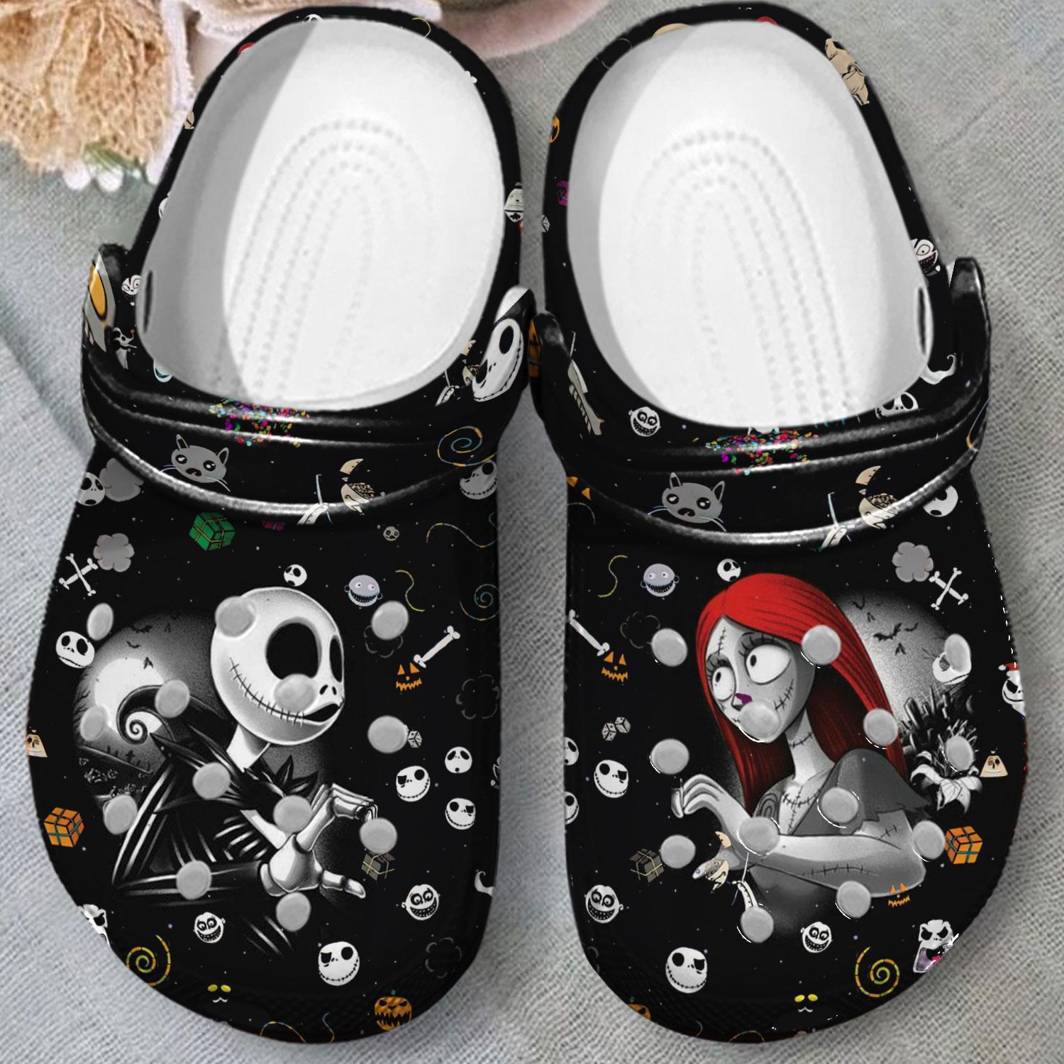 Merchidea The Nightmare Before Christmas Movie Crocs Crocband Clogs Shoes Comfortable For Men Women and Kids