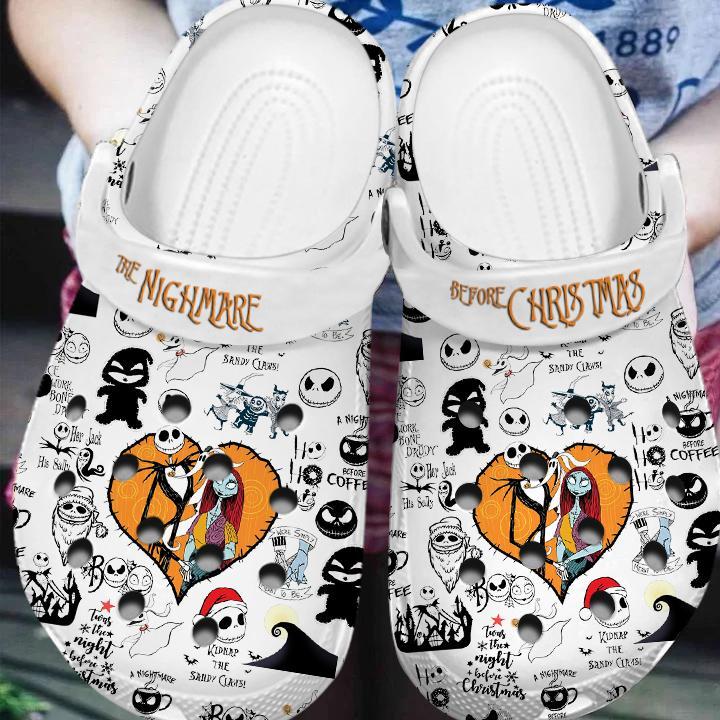 Merchidea The Nightmare Before Christmas Movie Crocs Crocband Clogs Shoes Comfortable For Men Women and Kids