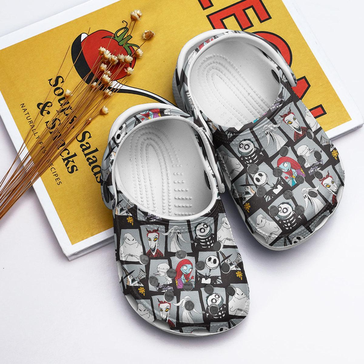 Merchidea The Nightmare Before Christmas Movie Crocs Crocband Clogs Shoes Comfortable For Men Women and Kids