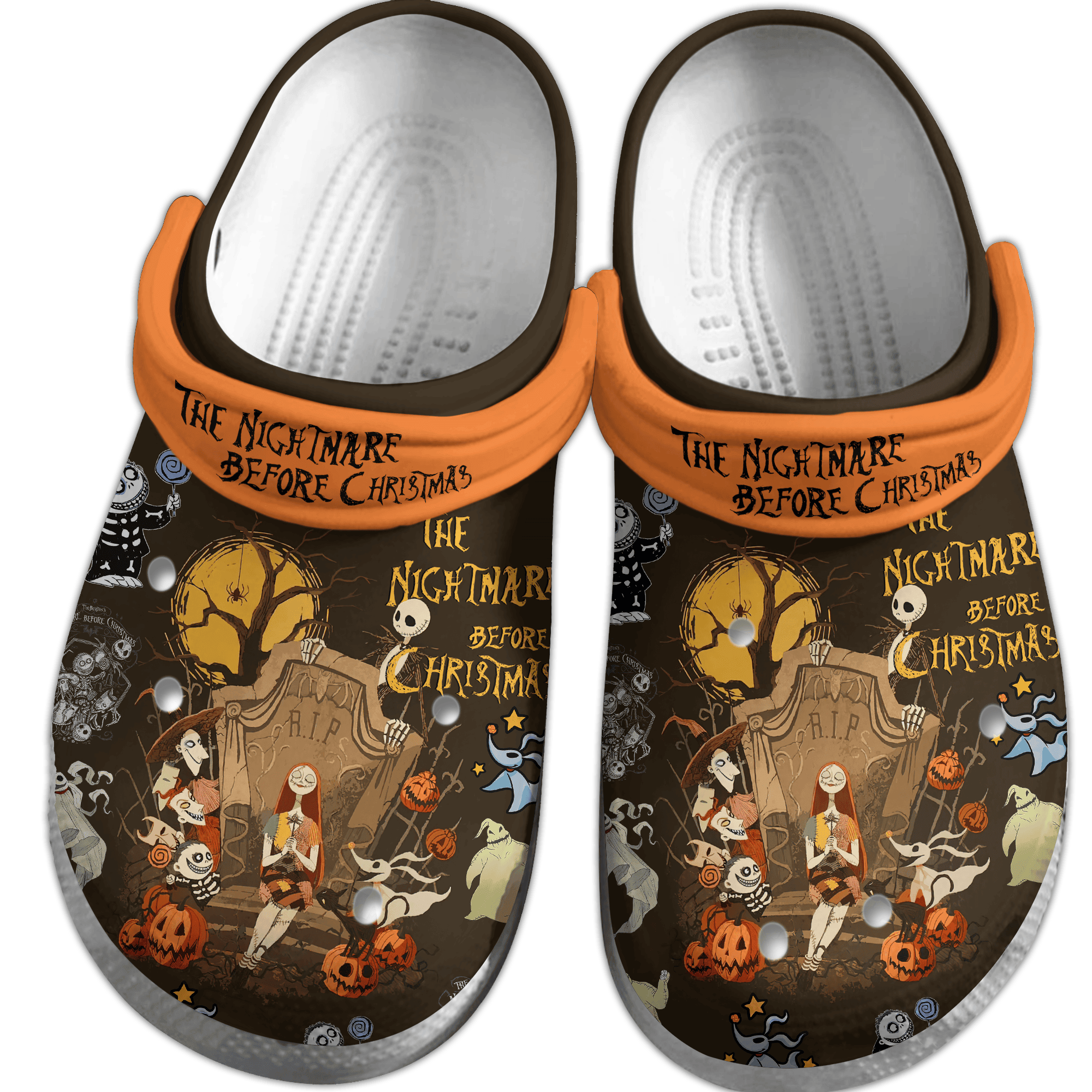 Merchidea The Nightmare Before Christmas Movie Crocs Crocband Clogs Shoes Comfortable For Men Women and Kids