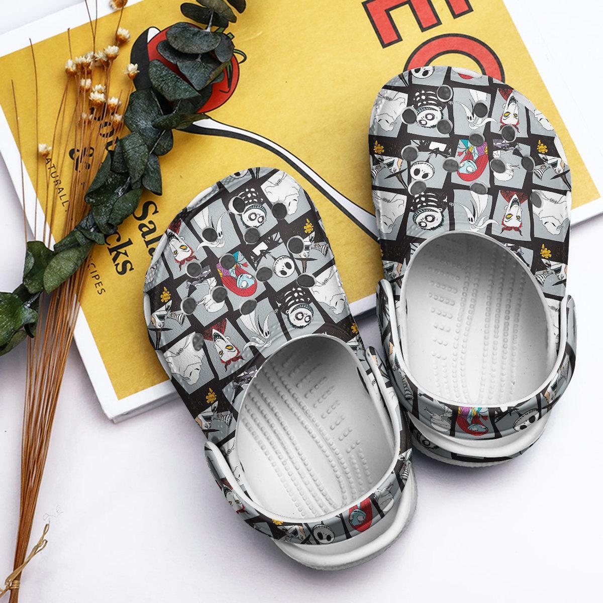 Merchidea The Nightmare Before Christmas Movie Crocs Crocband Clogs Shoes Comfortable For Men Women and Kids