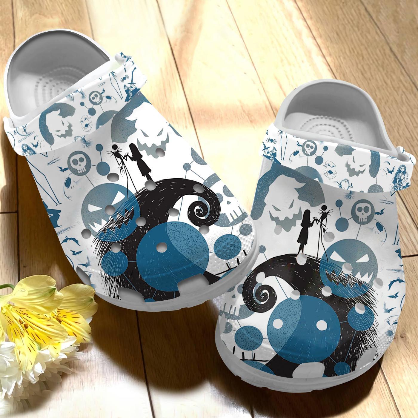 Merchidea The Nightmare Before Christmas Movie Crocs Crocband Clogs Shoes Comfortable For Men Women and Kids