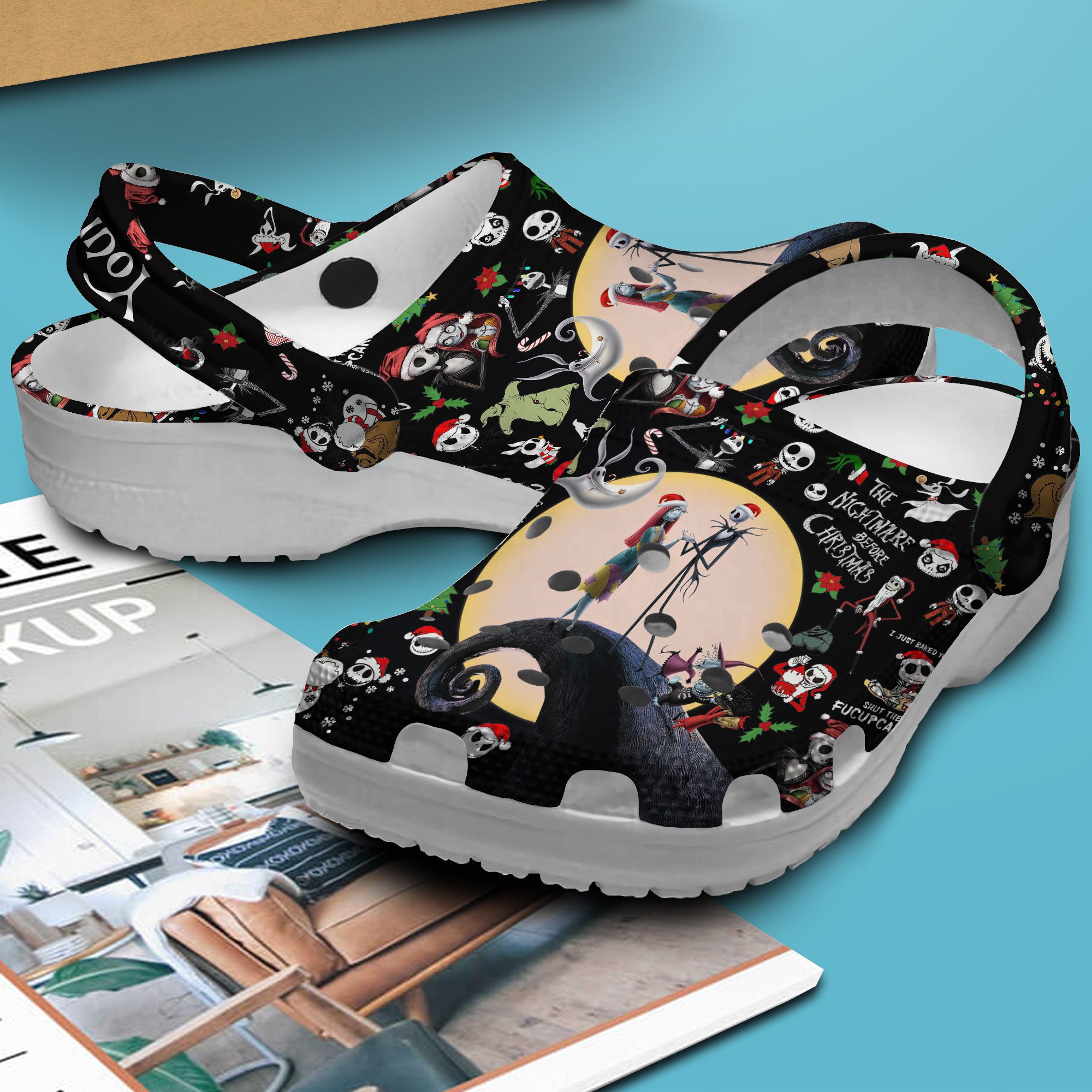 Merchidea The Nightmare Before Christmas Movie Crocs Crocband Clogs Shoes Comfortable For Men Women and Kids