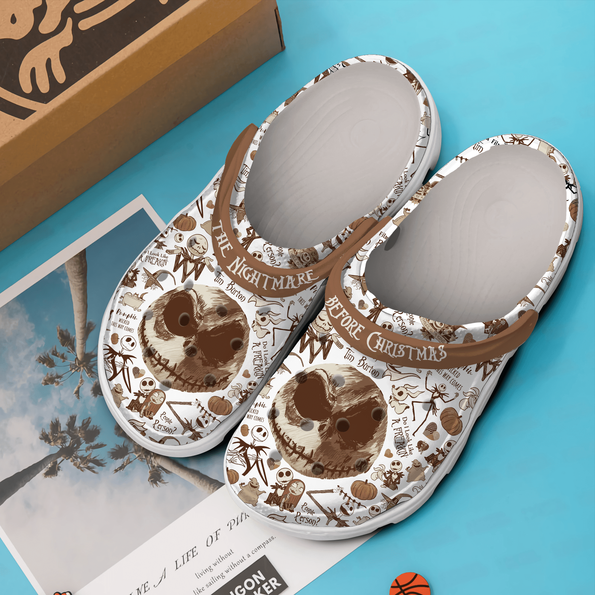 Merchidea The Nightmare Before Christmas Movie Crocs Crocband Clogs Shoes Comfortable For Men Women and Kids