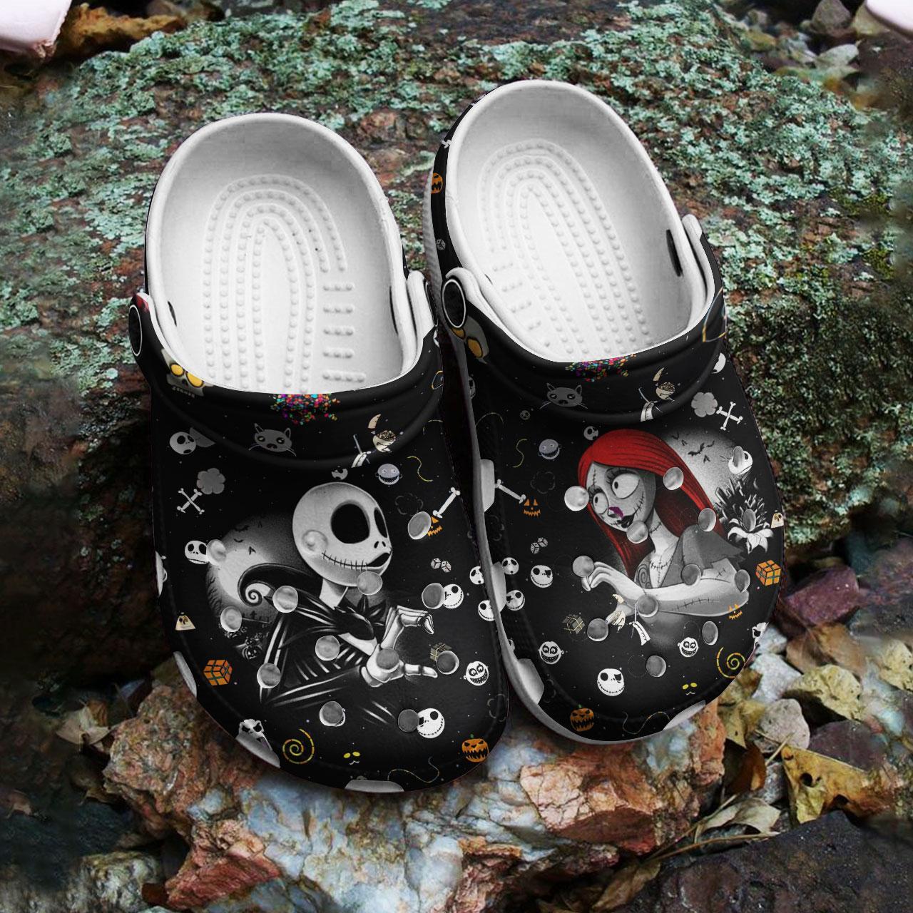 Merchidea The Nightmare Before Christmas Movie Crocs Crocband Clogs Shoes Comfortable For Men Women and Kids