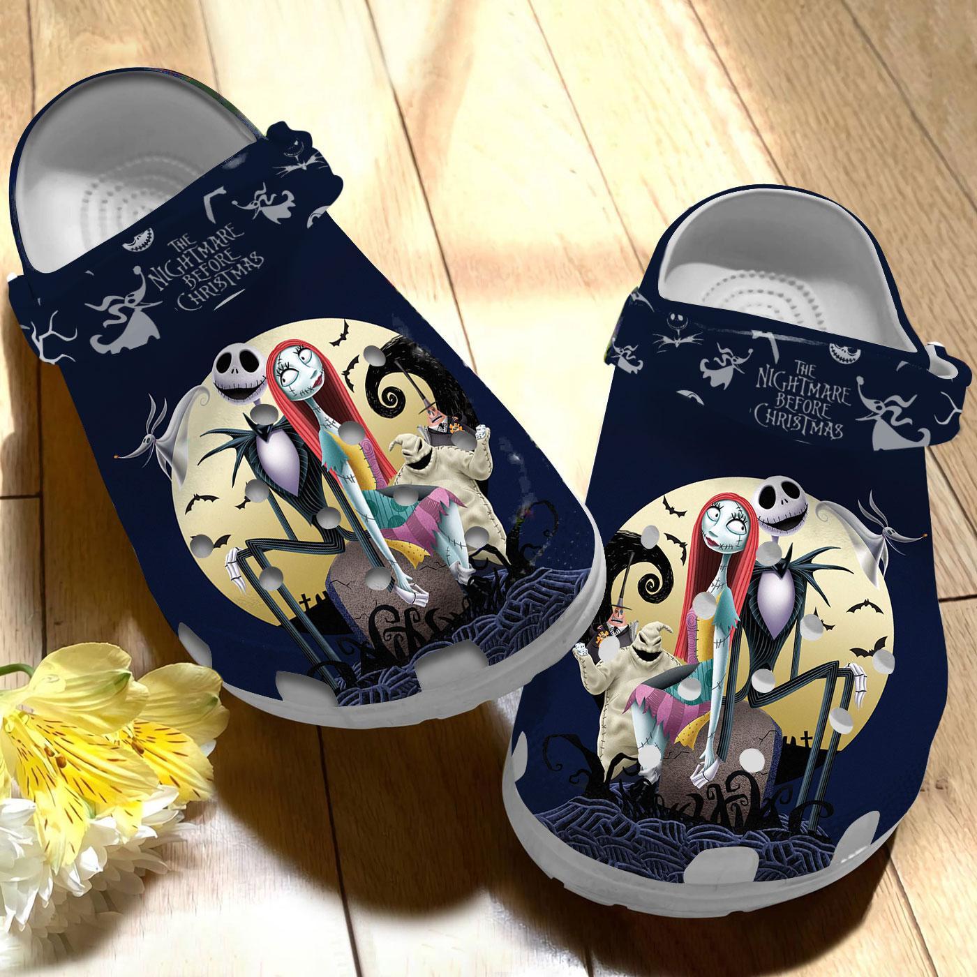 Merchidea The Nightmare Before Christmas Movie Crocs Crocband Clogs Shoes Comfortable For Men Women and Kids