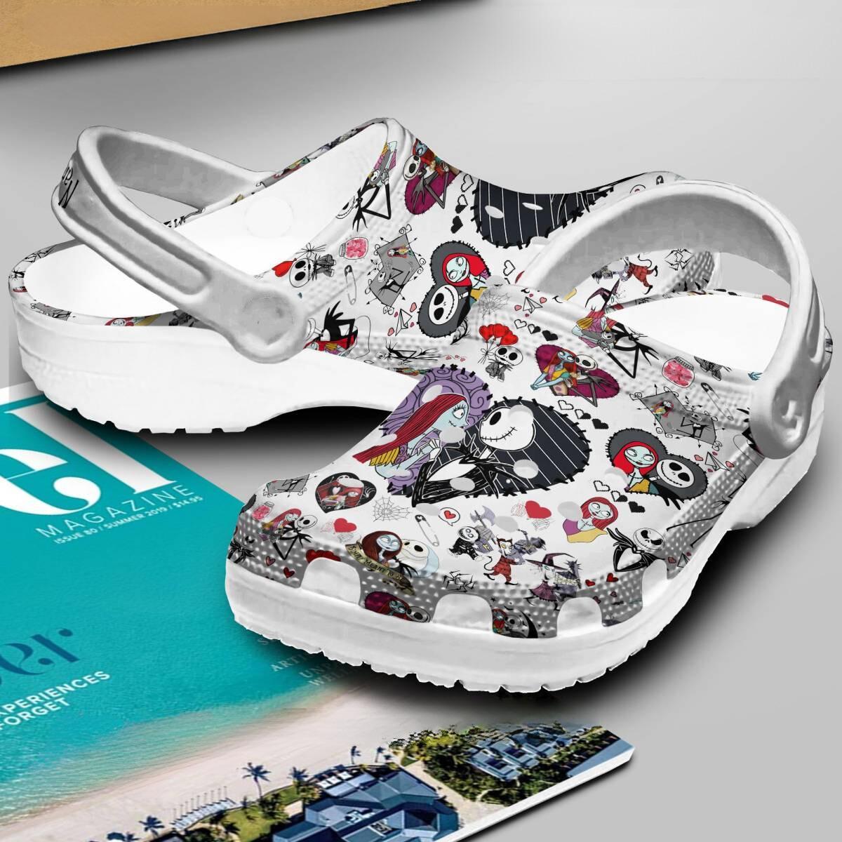 Merchidea The Nightmare Before Christmas Movie Crocs Crocband Clogs Shoes Comfortable For Men Women and Kids