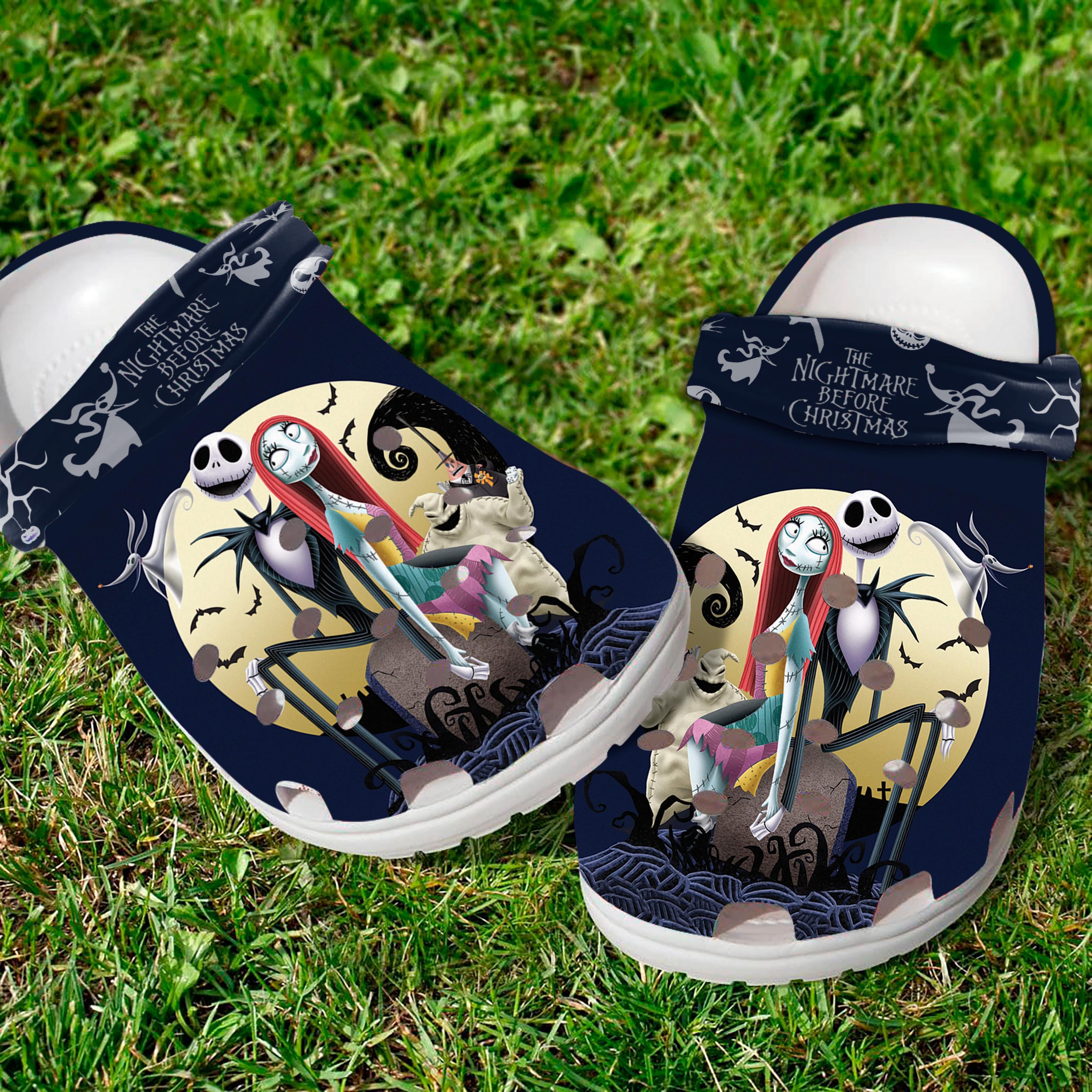 Merchidea The Nightmare Before Christmas Movie Crocs Crocband Clogs Shoes Comfortable For Men Women and Kids