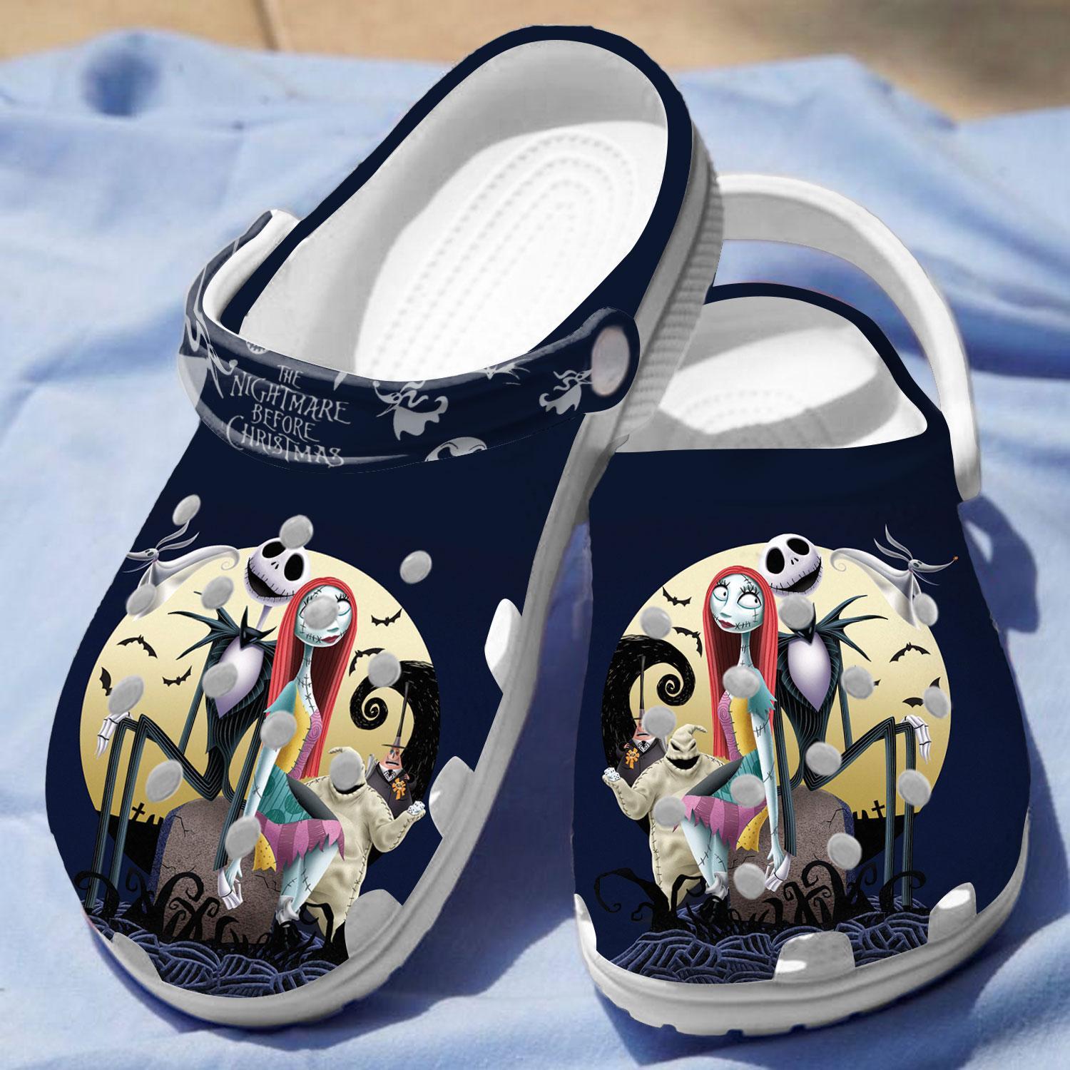 Merchidea The Nightmare Before Christmas Movie Crocs Crocband Clogs Shoes Comfortable For Men Women and Kids