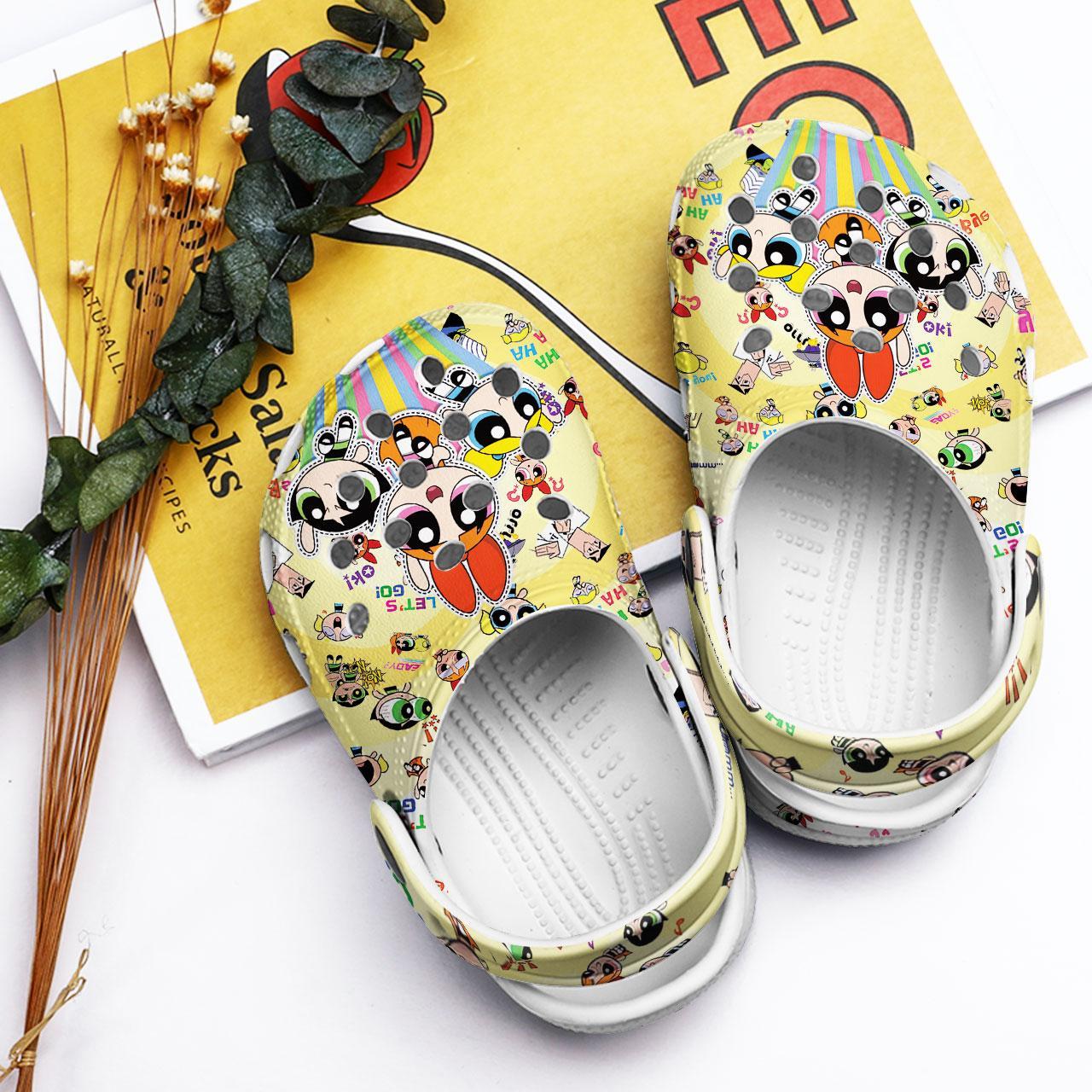 Merchidea The Powerpuff Girls Cartoon Crocs Crocband Clogs Shoes Comfortable For Men Women and Kids