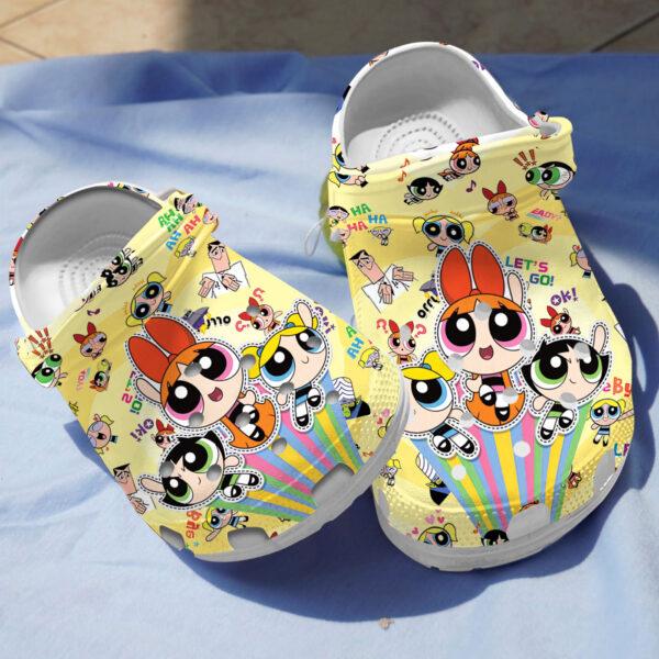 Merchidea The Powerpuff Girls Cartoon Crocs Crocband Clogs Shoes Comfortable For Men Women and Kids