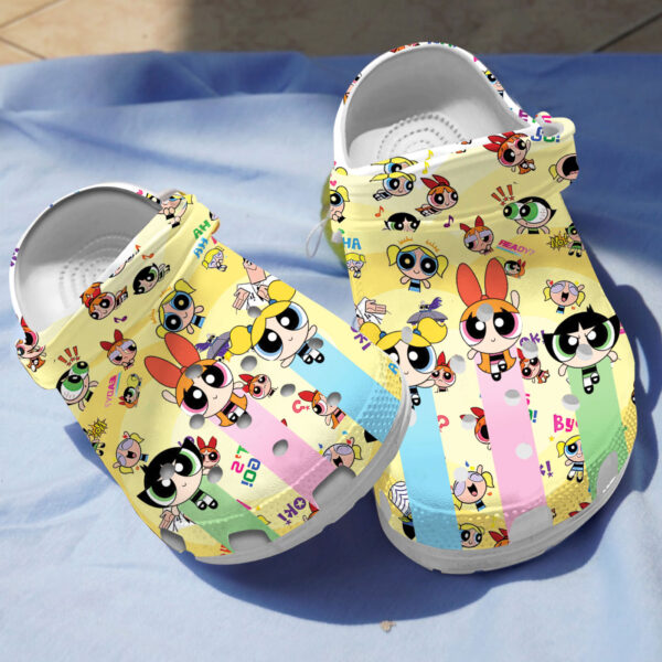 Merchidea The Powerpuff Girls Cartoon Crocs Crocband Clogs Shoes Comfortable For Men Women and Kids